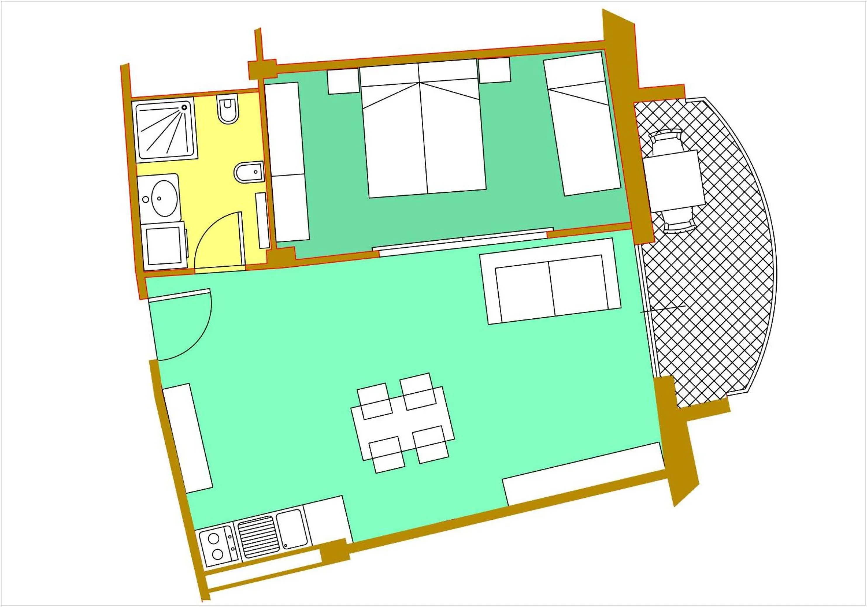 Floor plan in Residence Venice