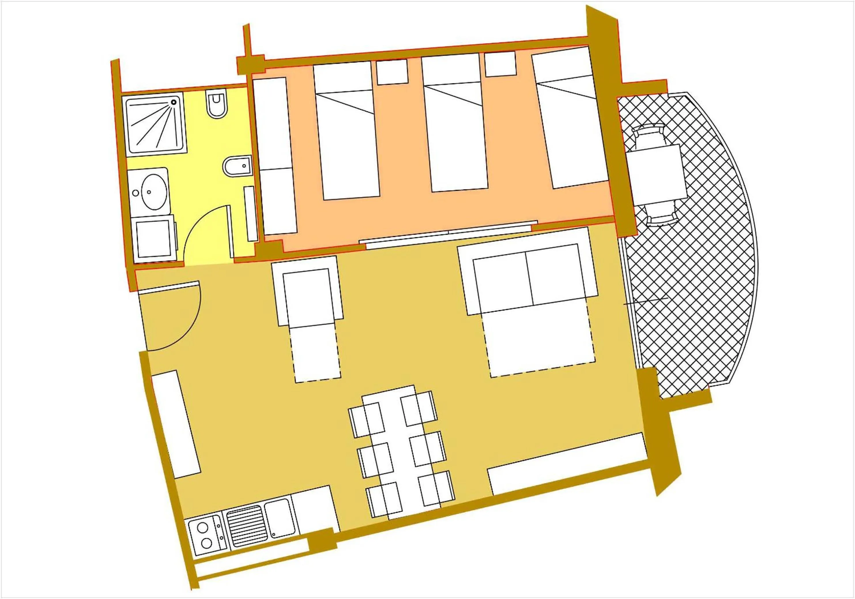 Floor plan in Residence Venice