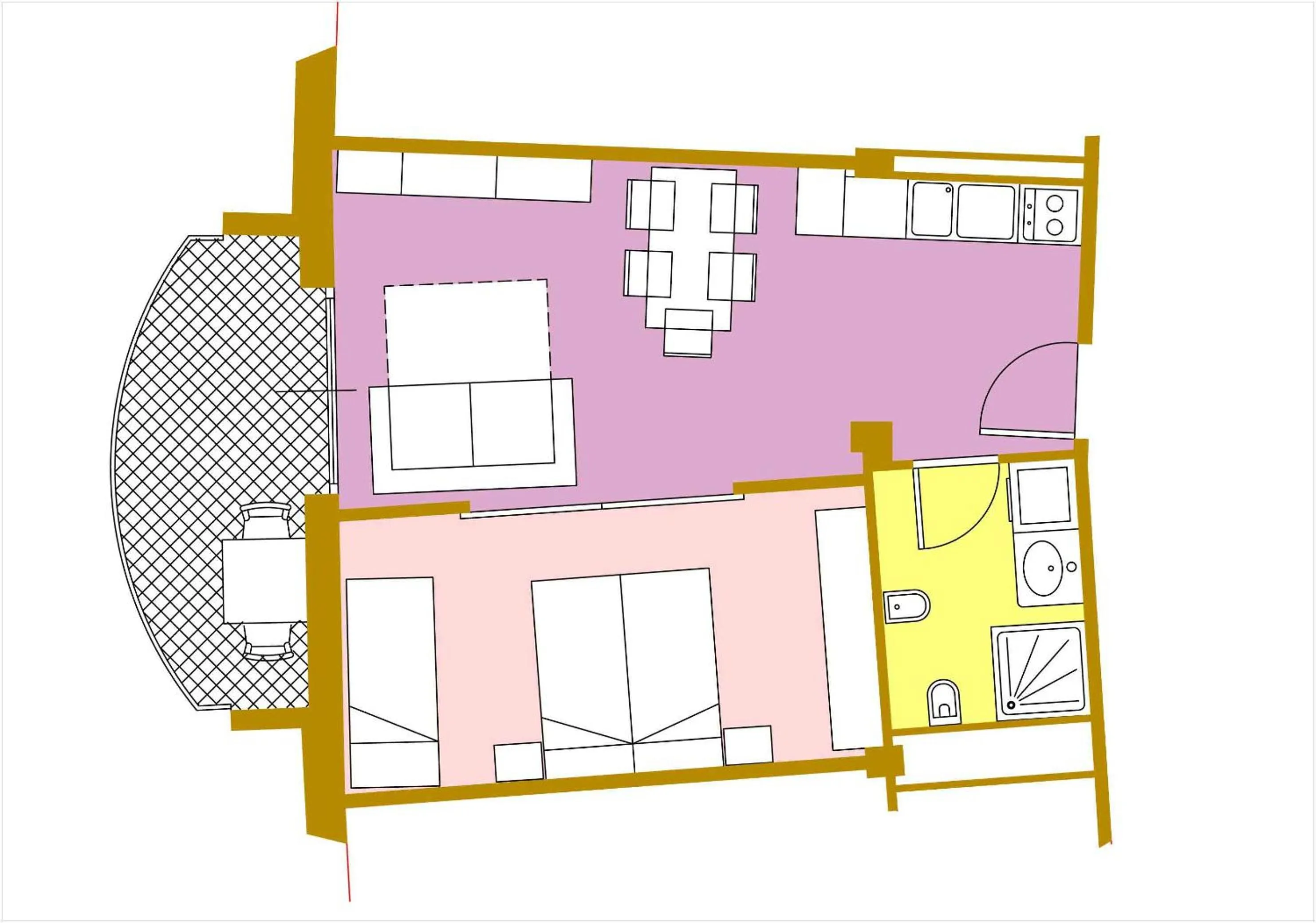 Floor plan in Residence Venice