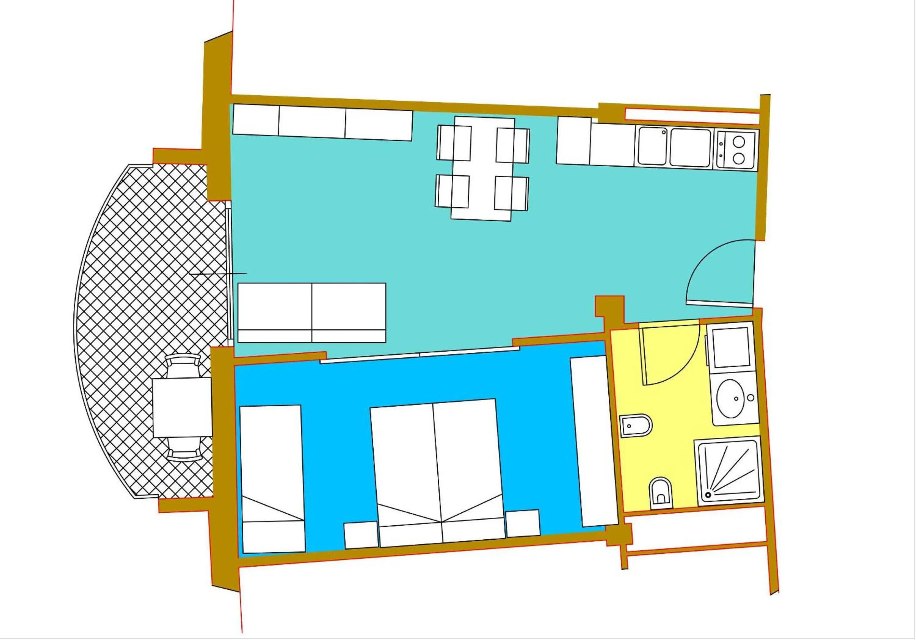 Floor plan in Residence Venice