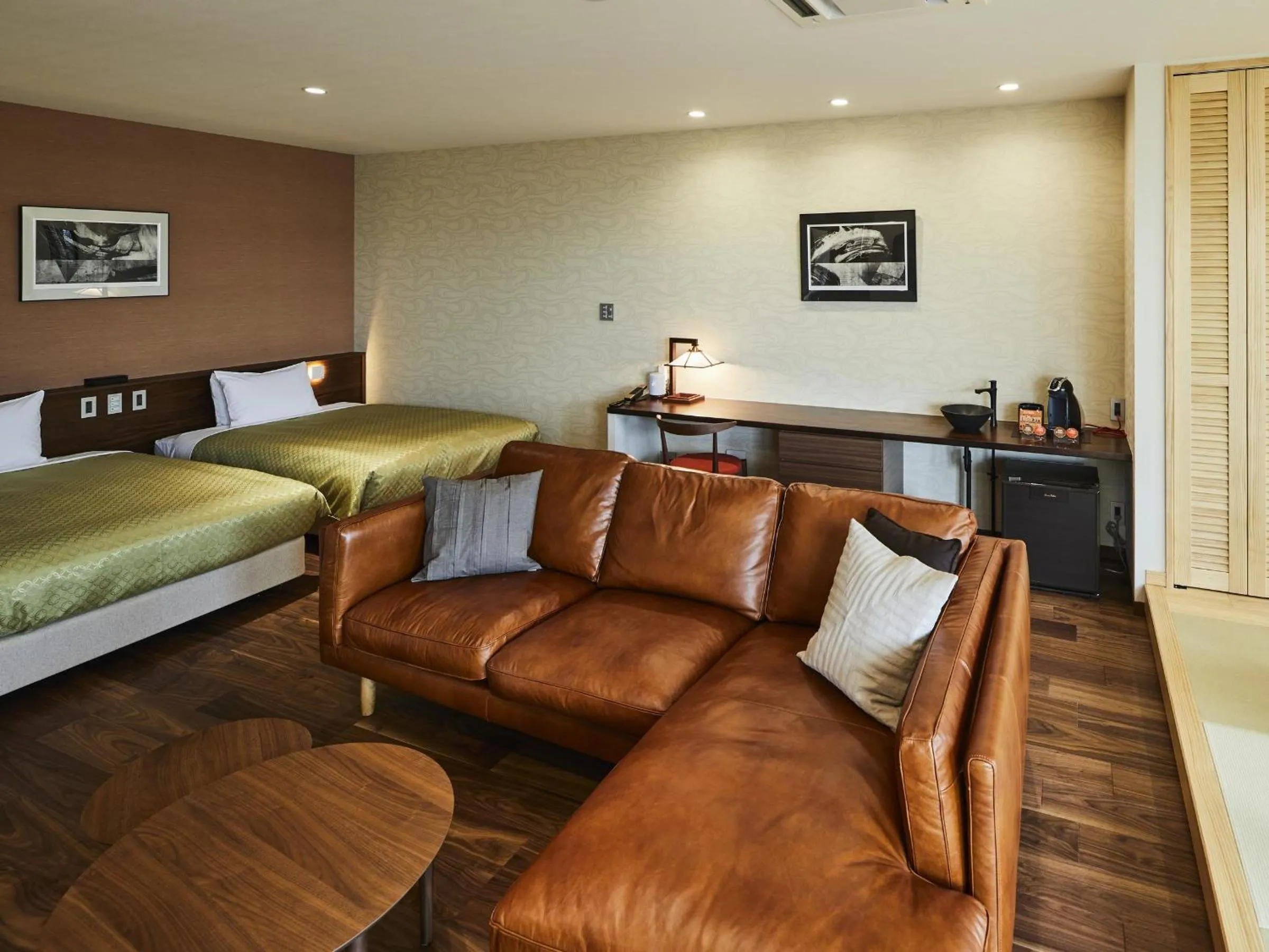 Living room, Bed in 宮島離れの宿 IBUKU -Miyajima Hanare no Yado IBUKU-