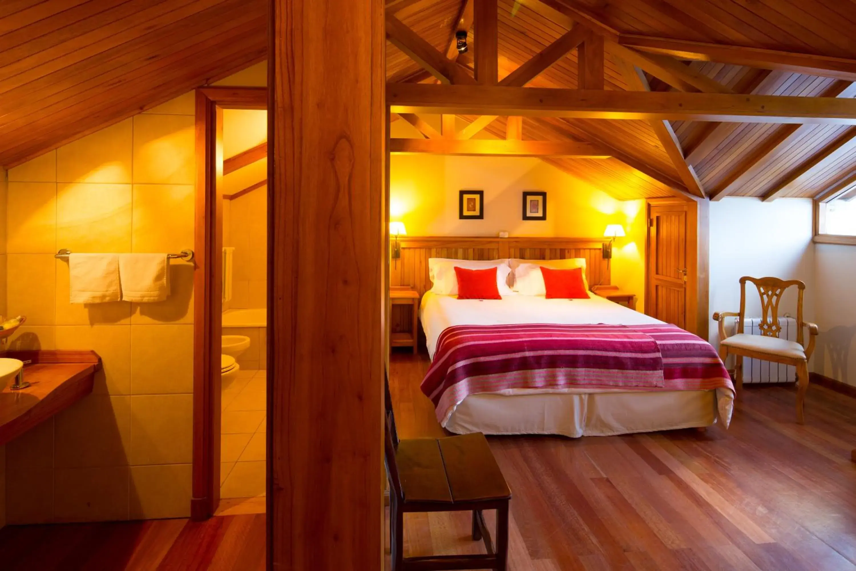 Bed in Hosteria Senderos Bed in Hosteria Senderos