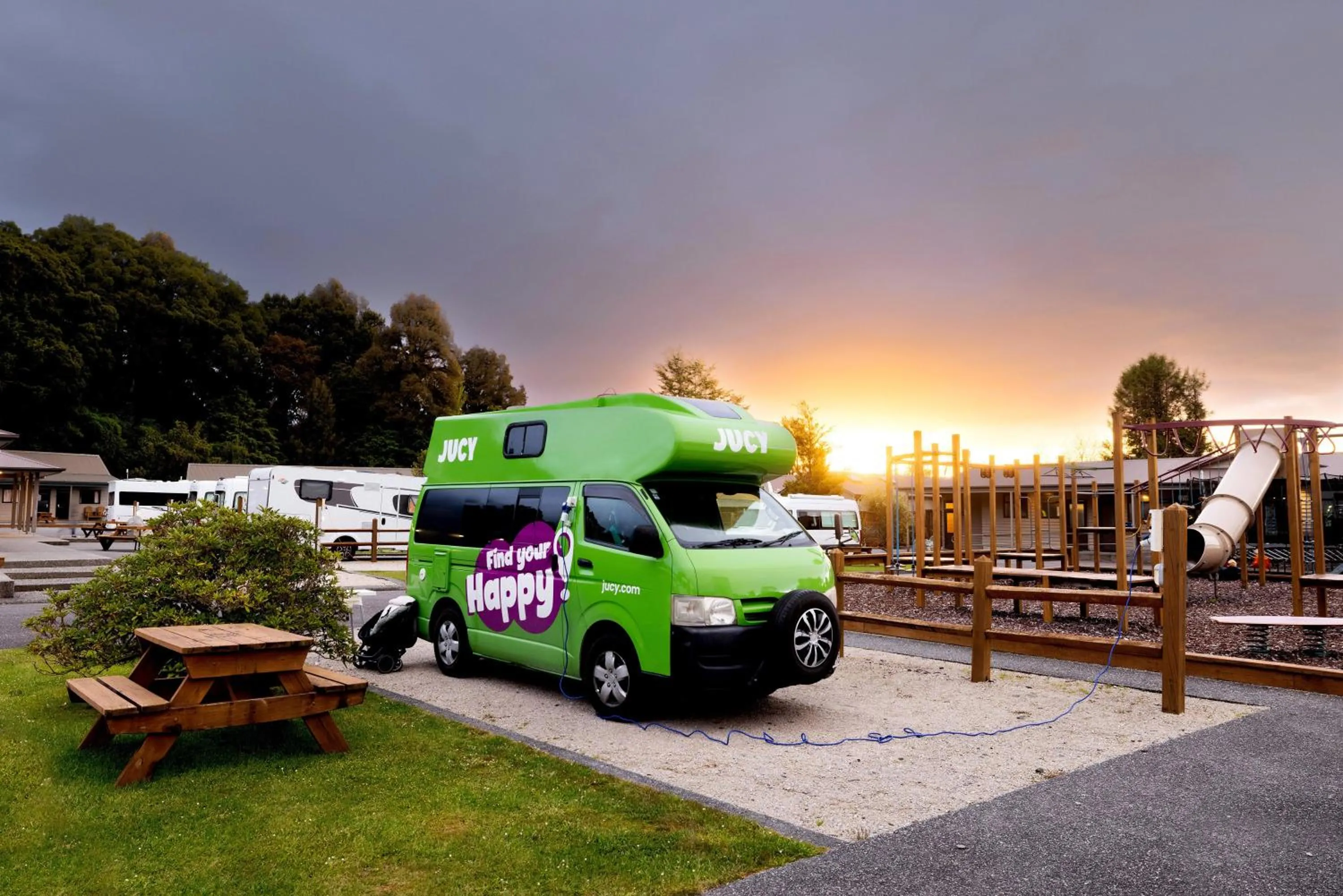 Children play ground in Fox Glacier TOP 10 Holiday Park & Motels