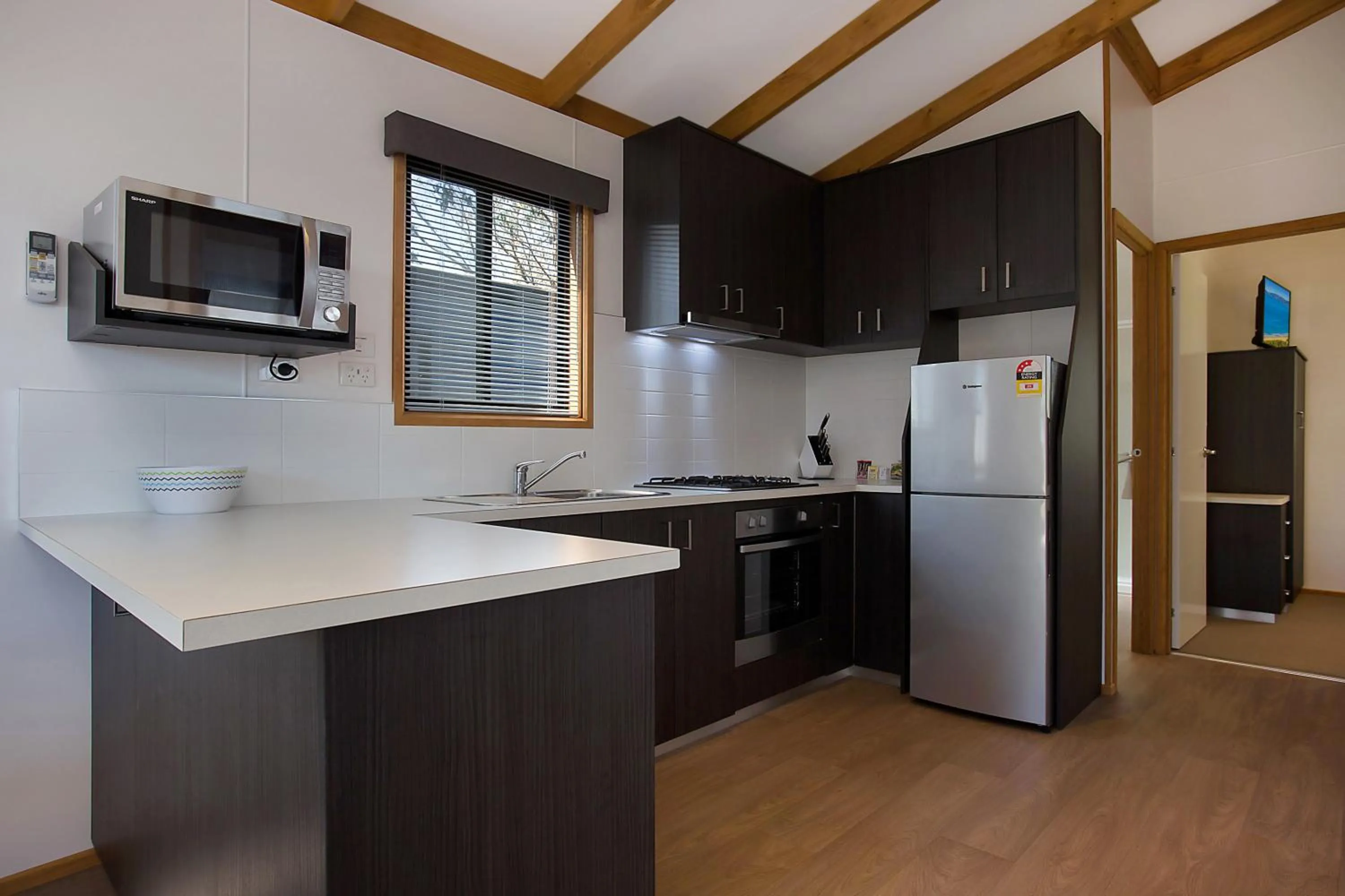 Kitchen or kitchenette in Portland Tourist Park