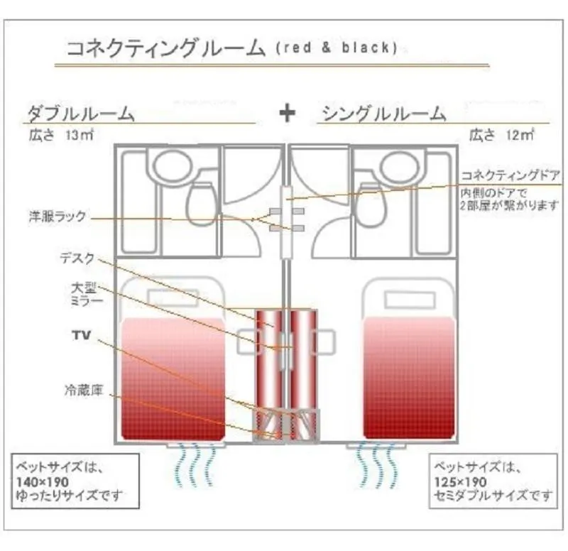 Floor plan in Hotel Mid In Meguro Ekimae