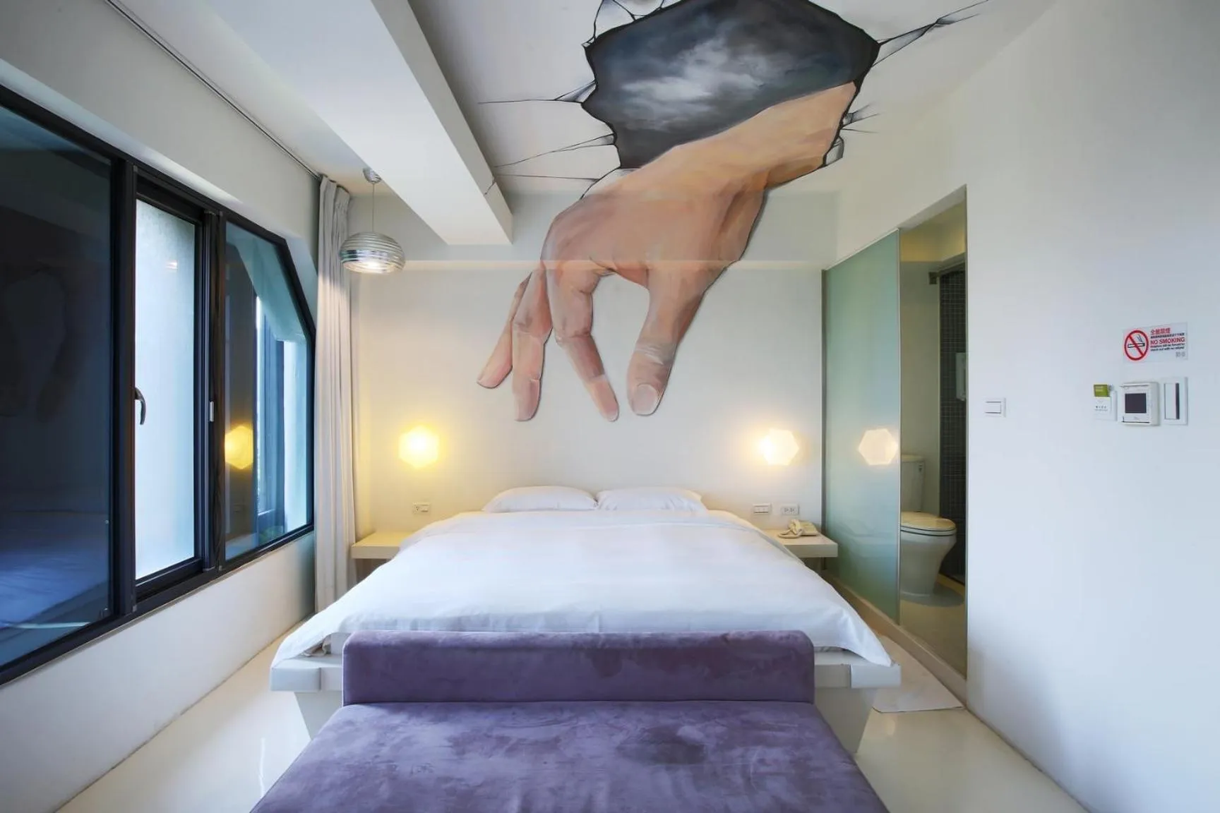 Bed in Hotel Papa Whale-Kaohsiung Formosa Boulevard