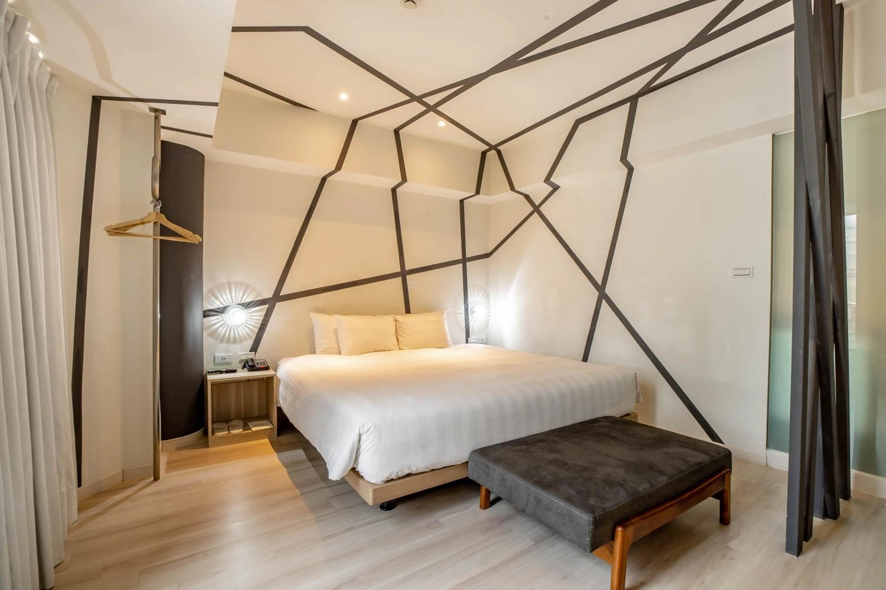 Bed in Hotel Papa Whale-Kaohsiung Formosa Boulevard