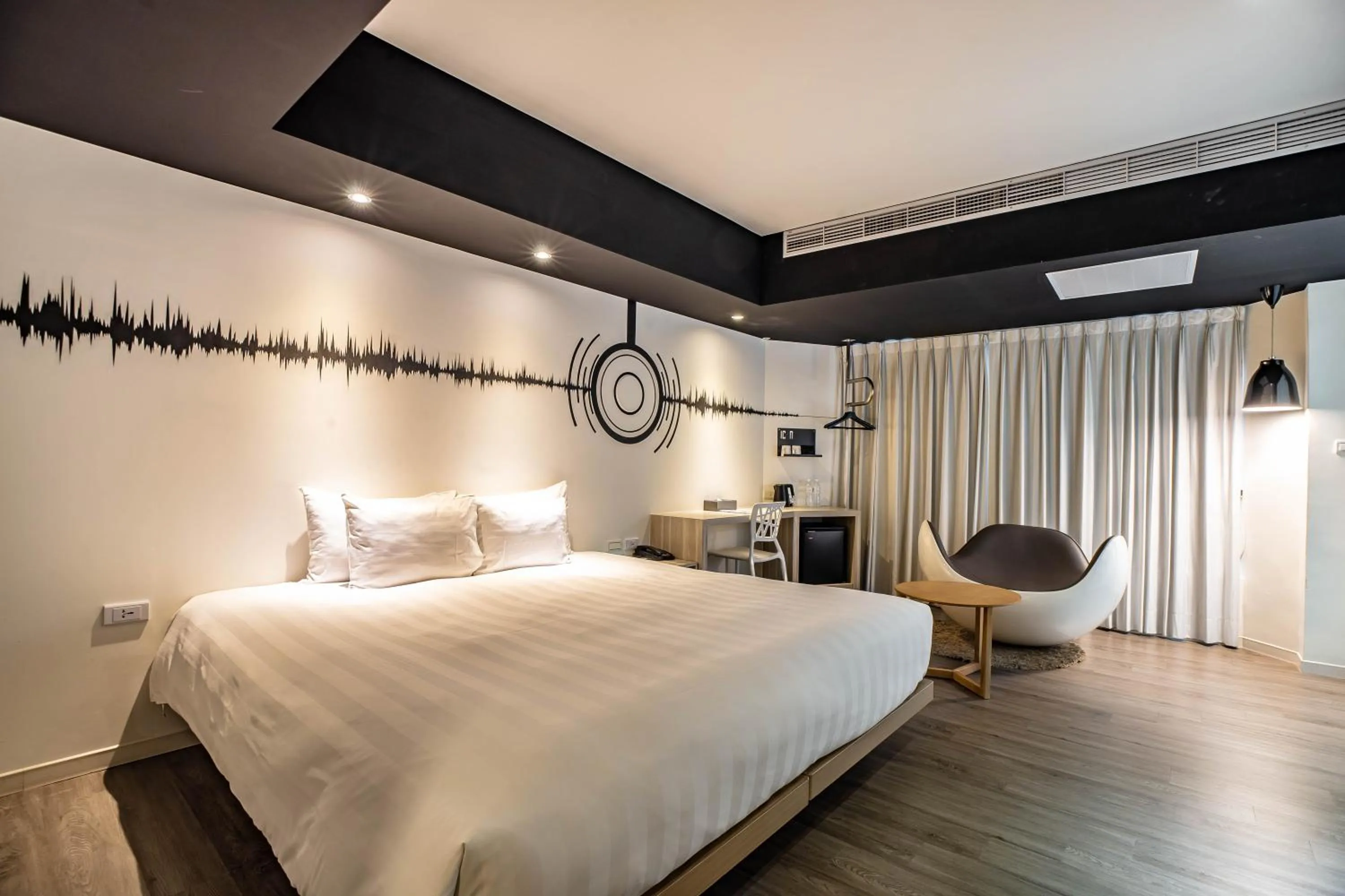 Bed in Hotel Papa Whale-Kaohsiung Formosa Boulevard