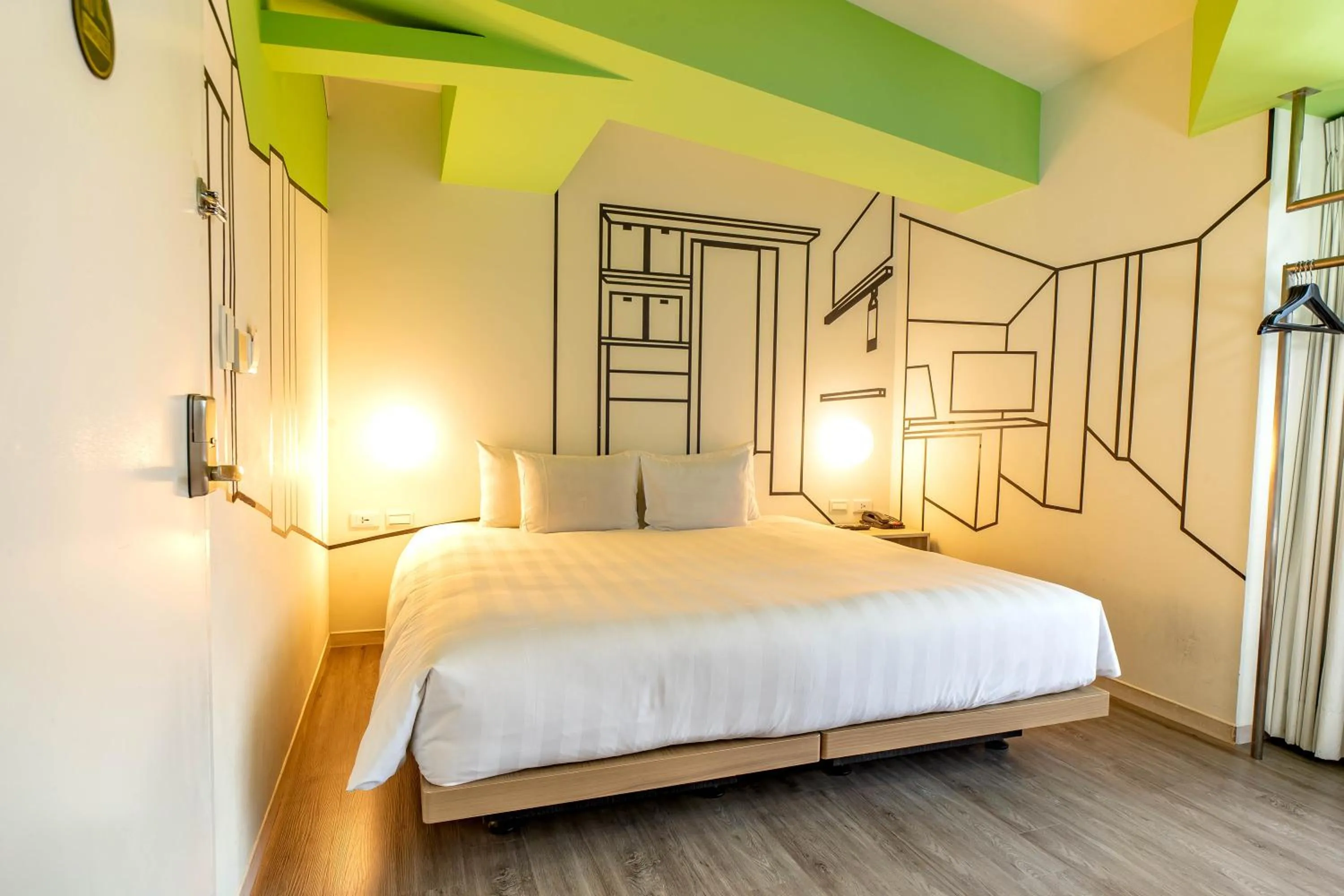 Bed in Hotel Papa Whale-Kaohsiung Formosa Boulevard