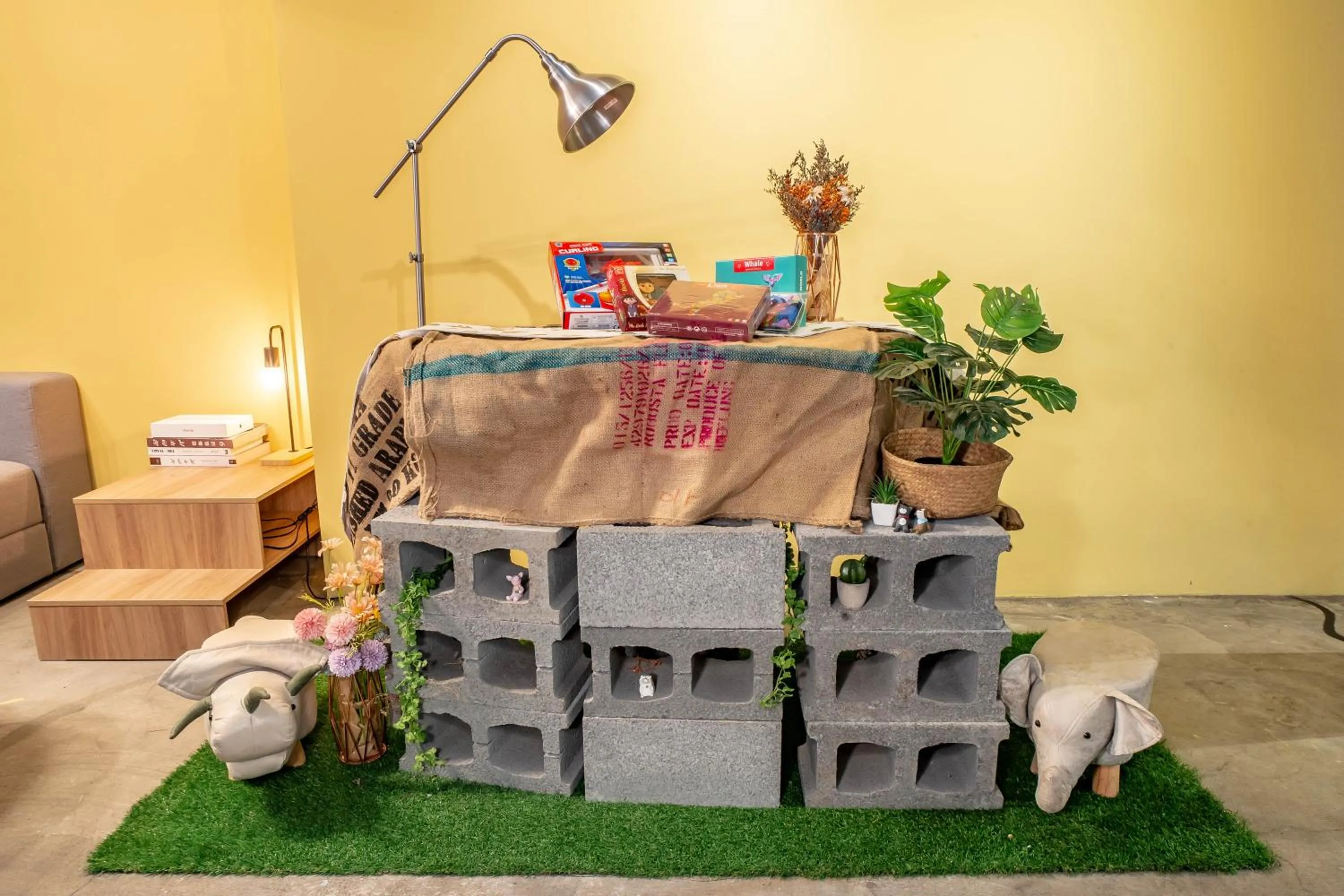 Living room in Hotel Papa Whale-Kaohsiung Formosa Boulevard