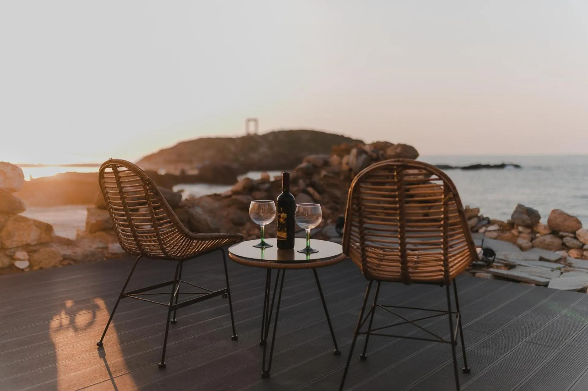 Patio in Portara Seaside Luxury Suites