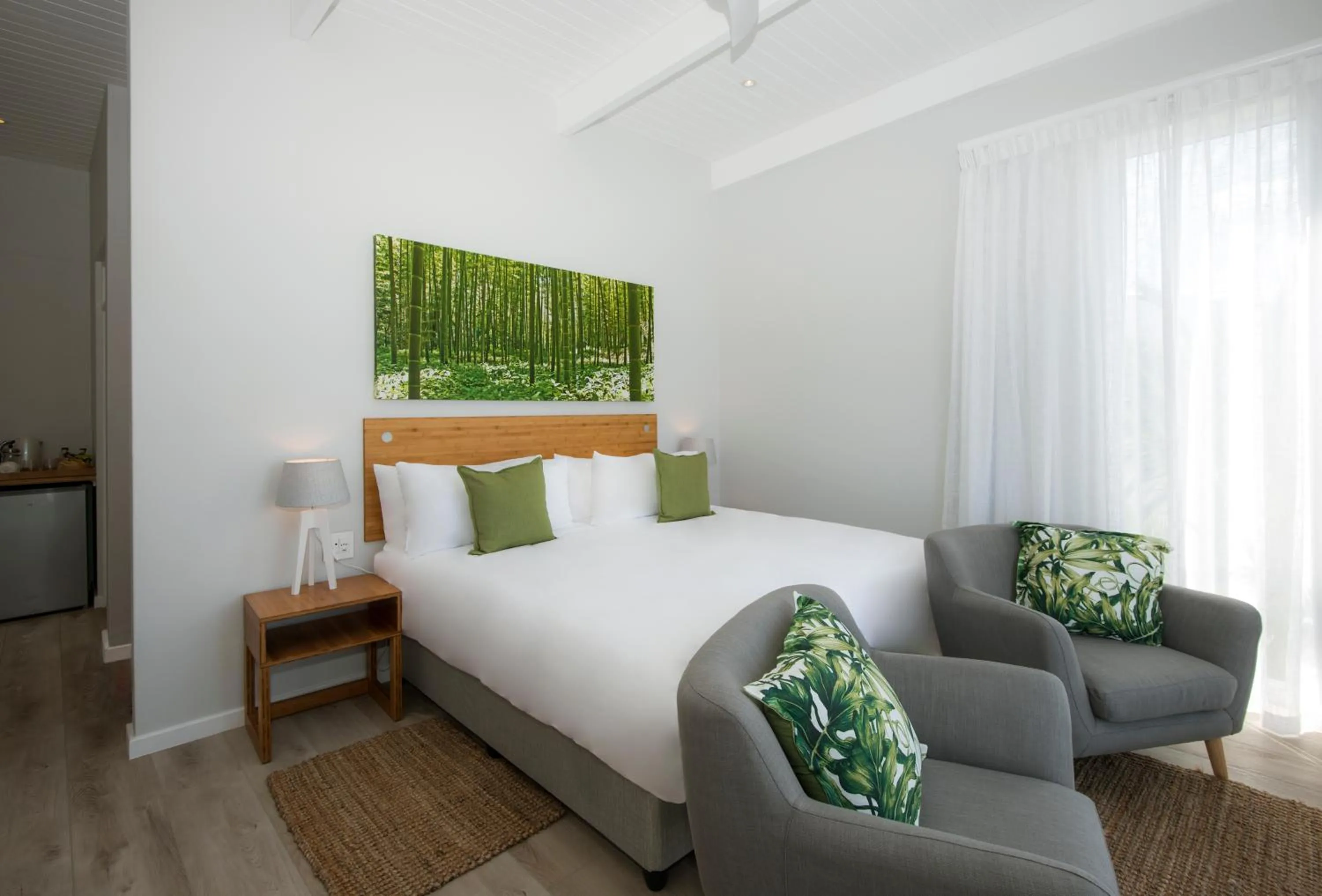 Bed in Bamboo Guest House