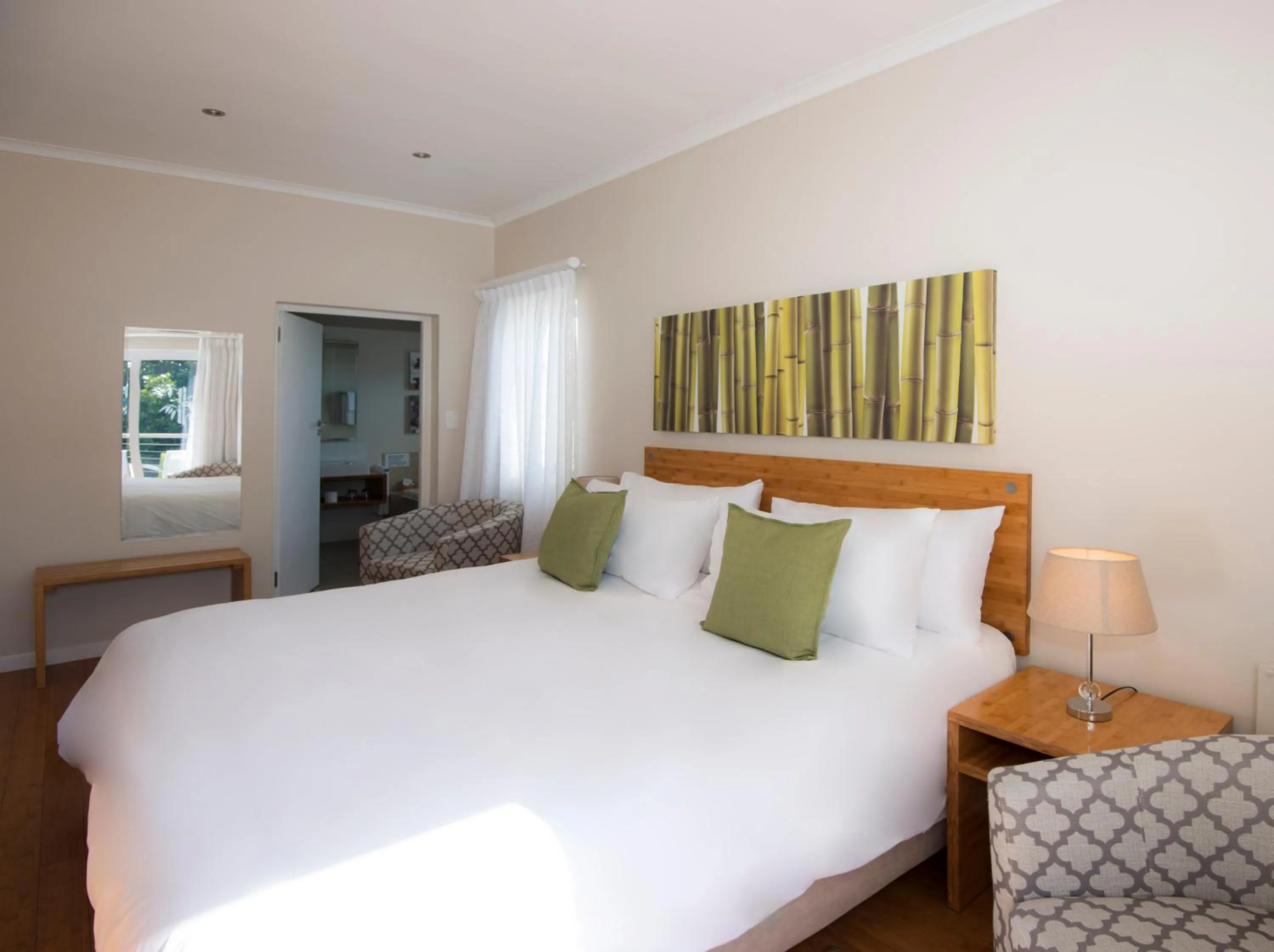 Bed in Bamboo Guest House