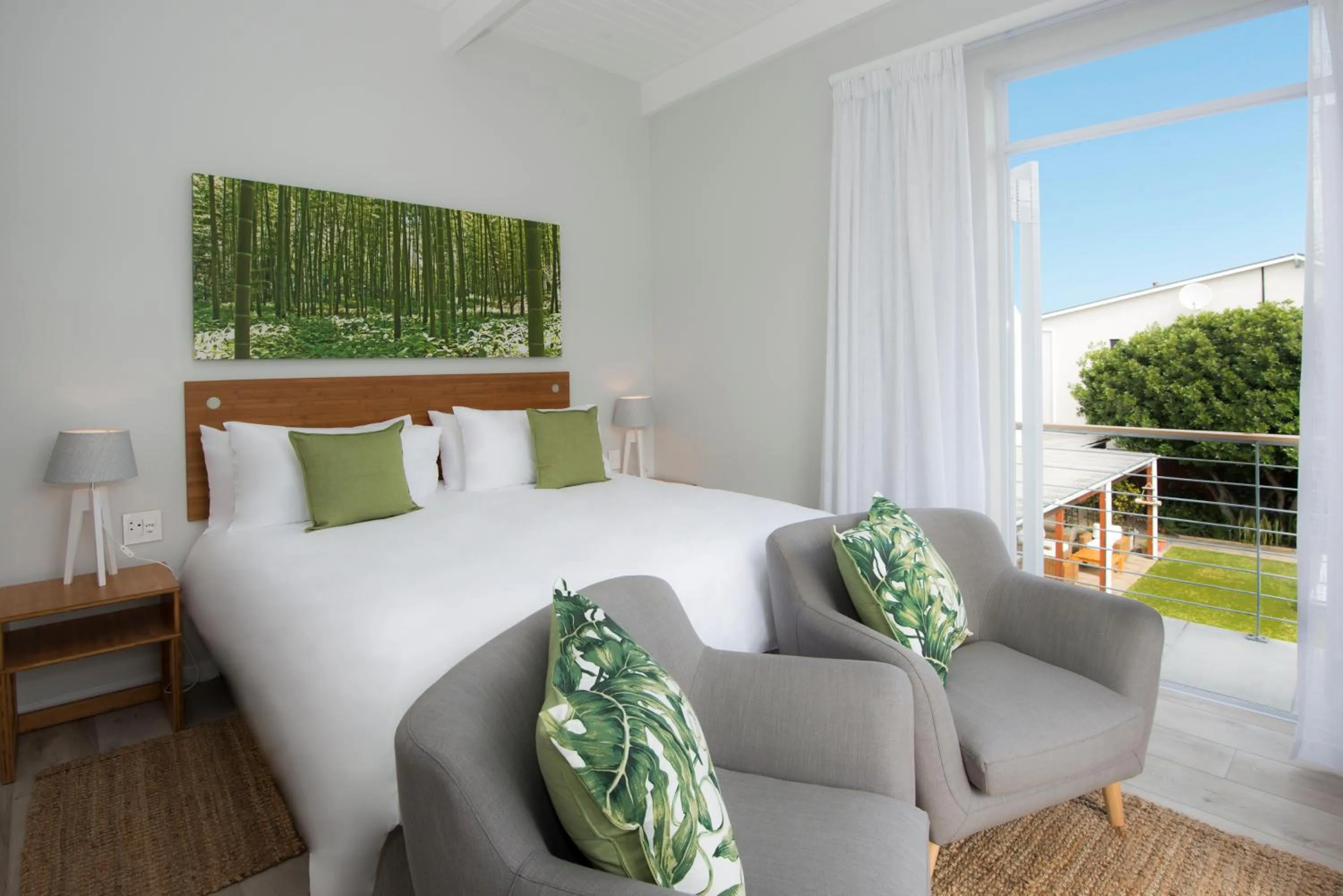 Bed in Bamboo Guest House