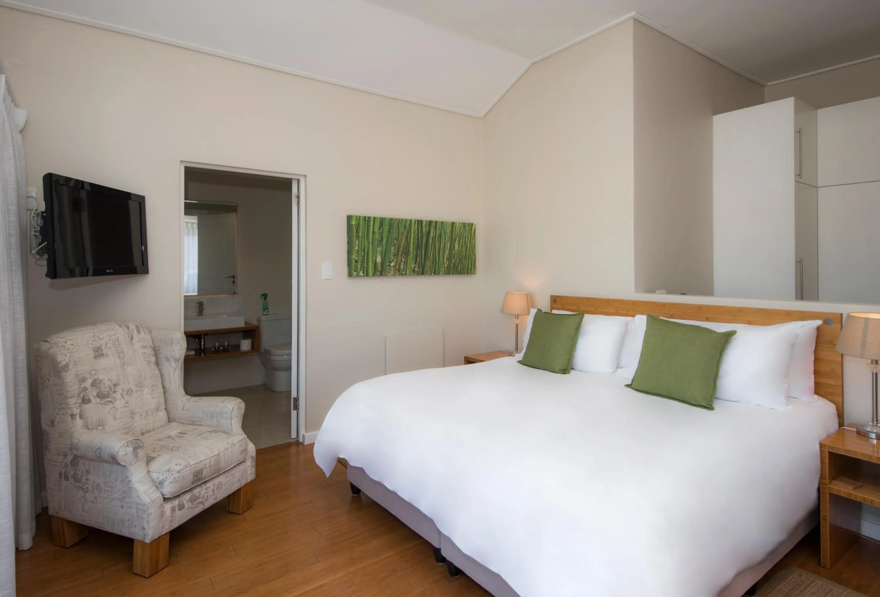 Bed in Bamboo Guest House