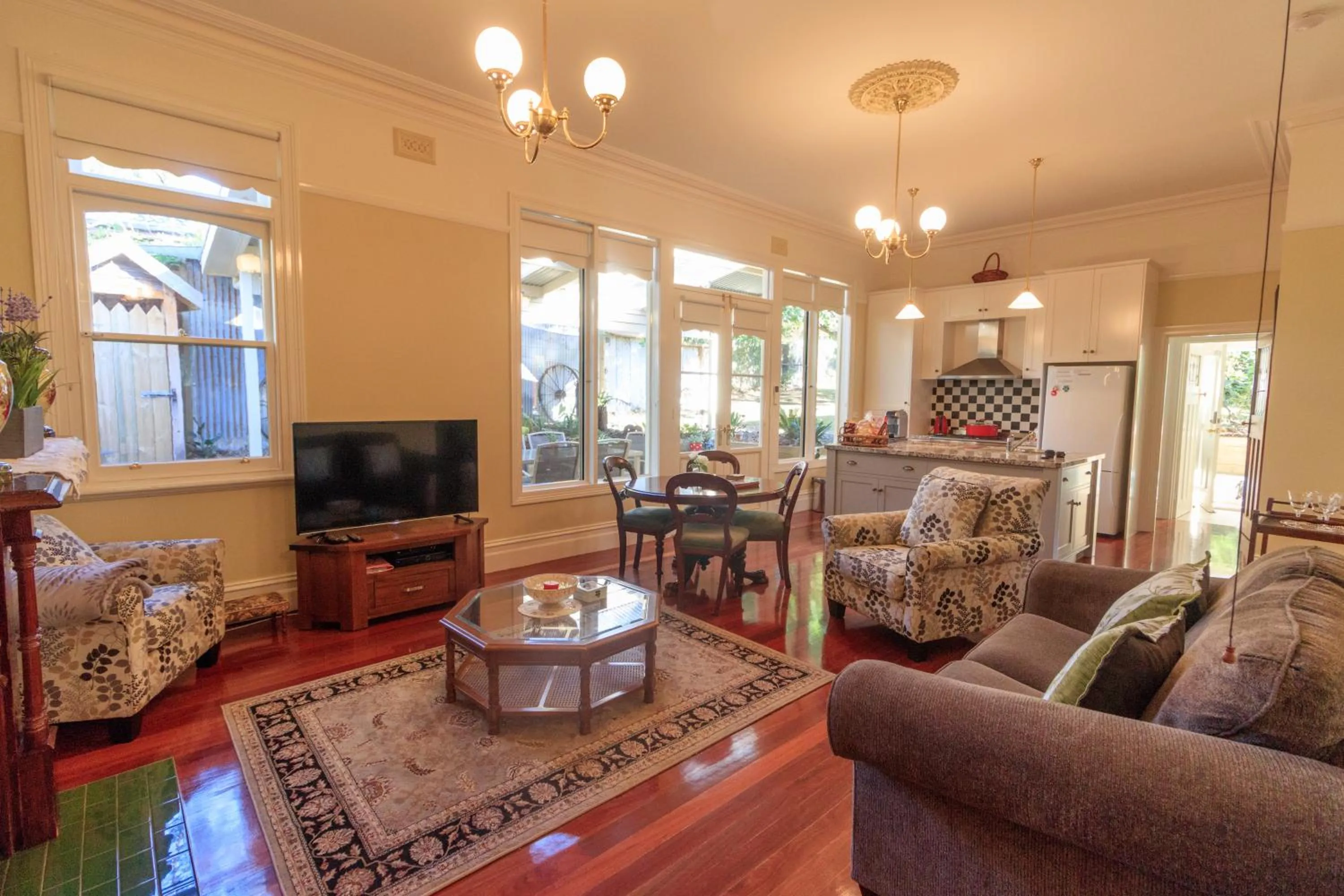 Living room in The Oaks Lilydale Accommodation