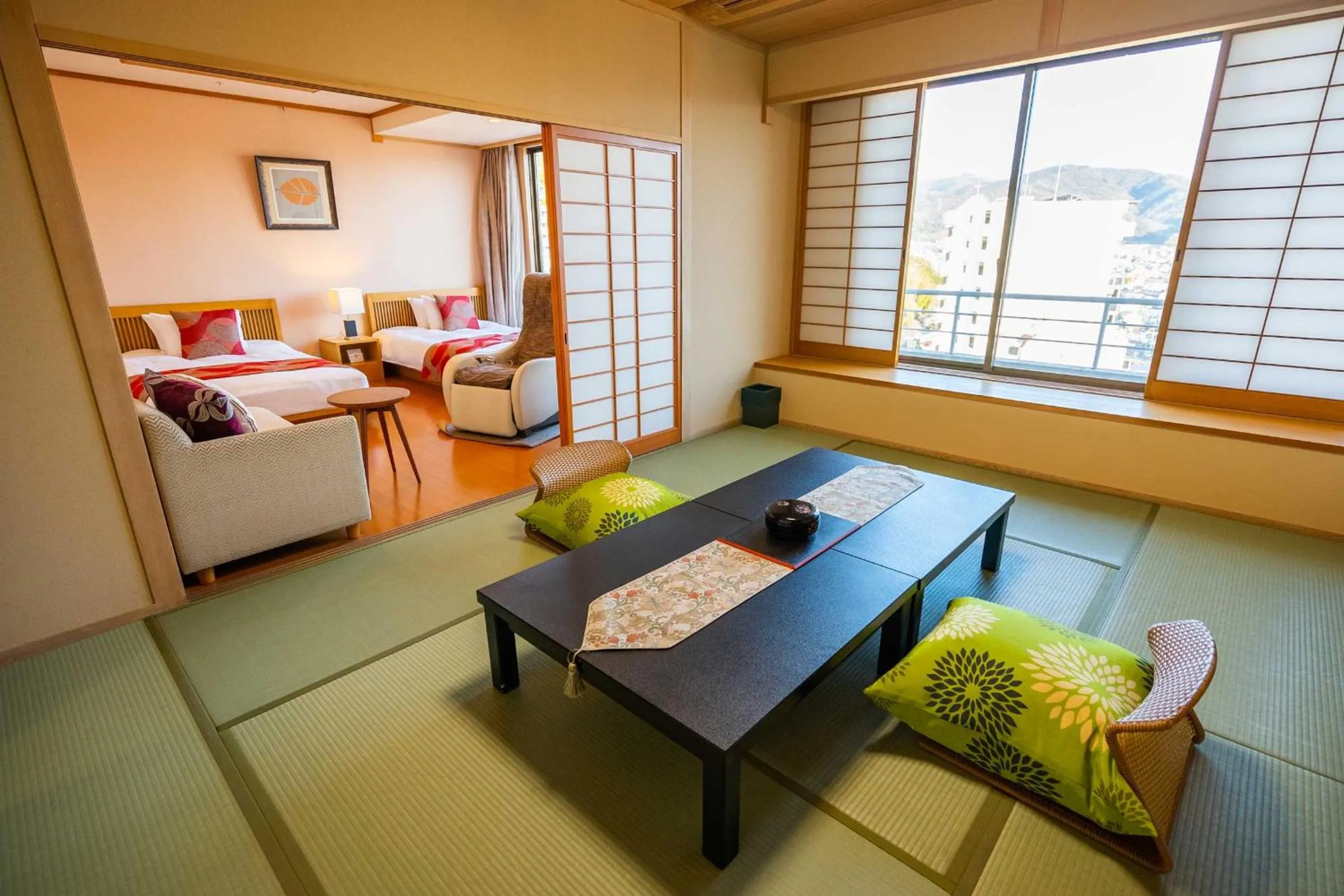 Living room, Bed in Dogo Prince Hotel