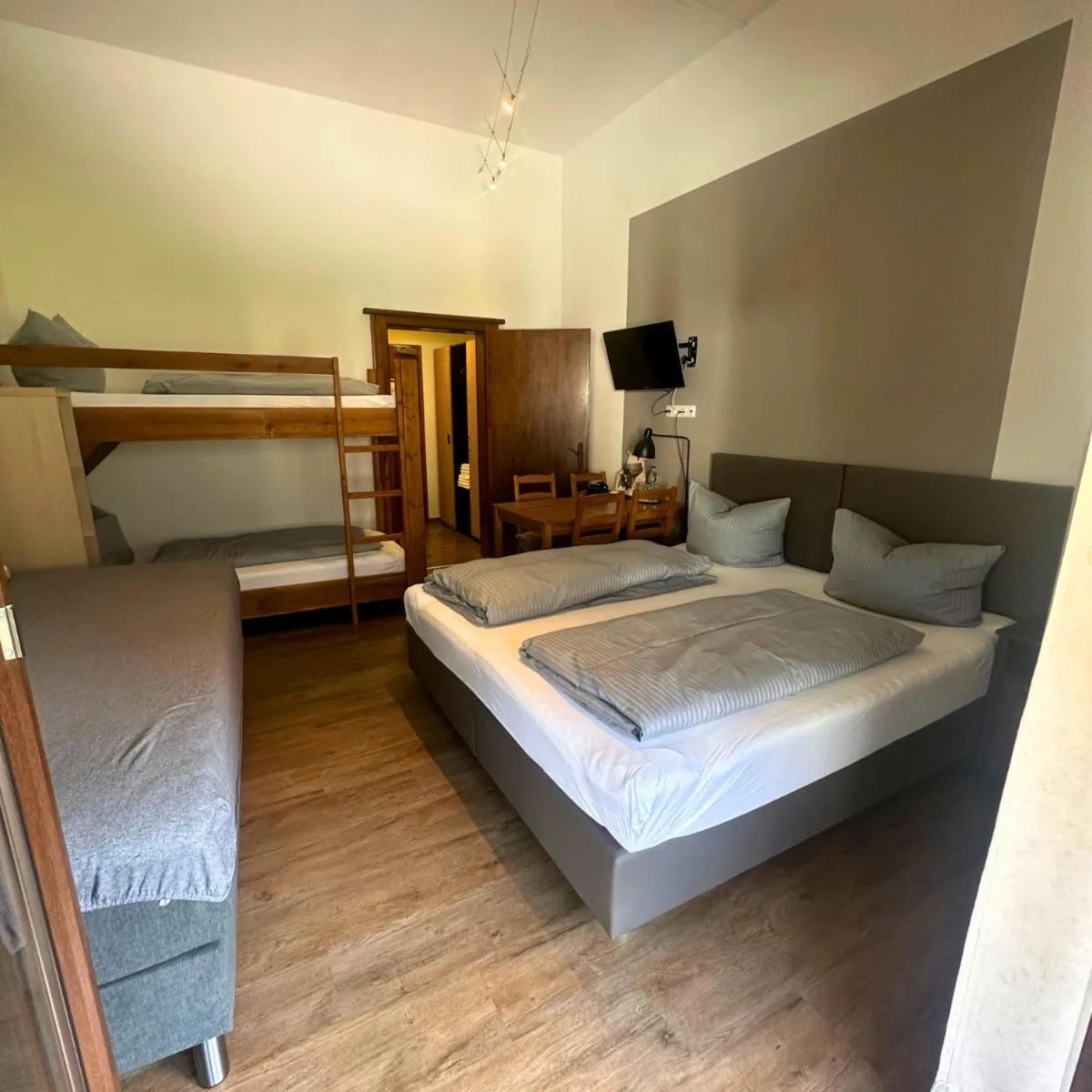 Bed in Pension Almhof Baumgarten