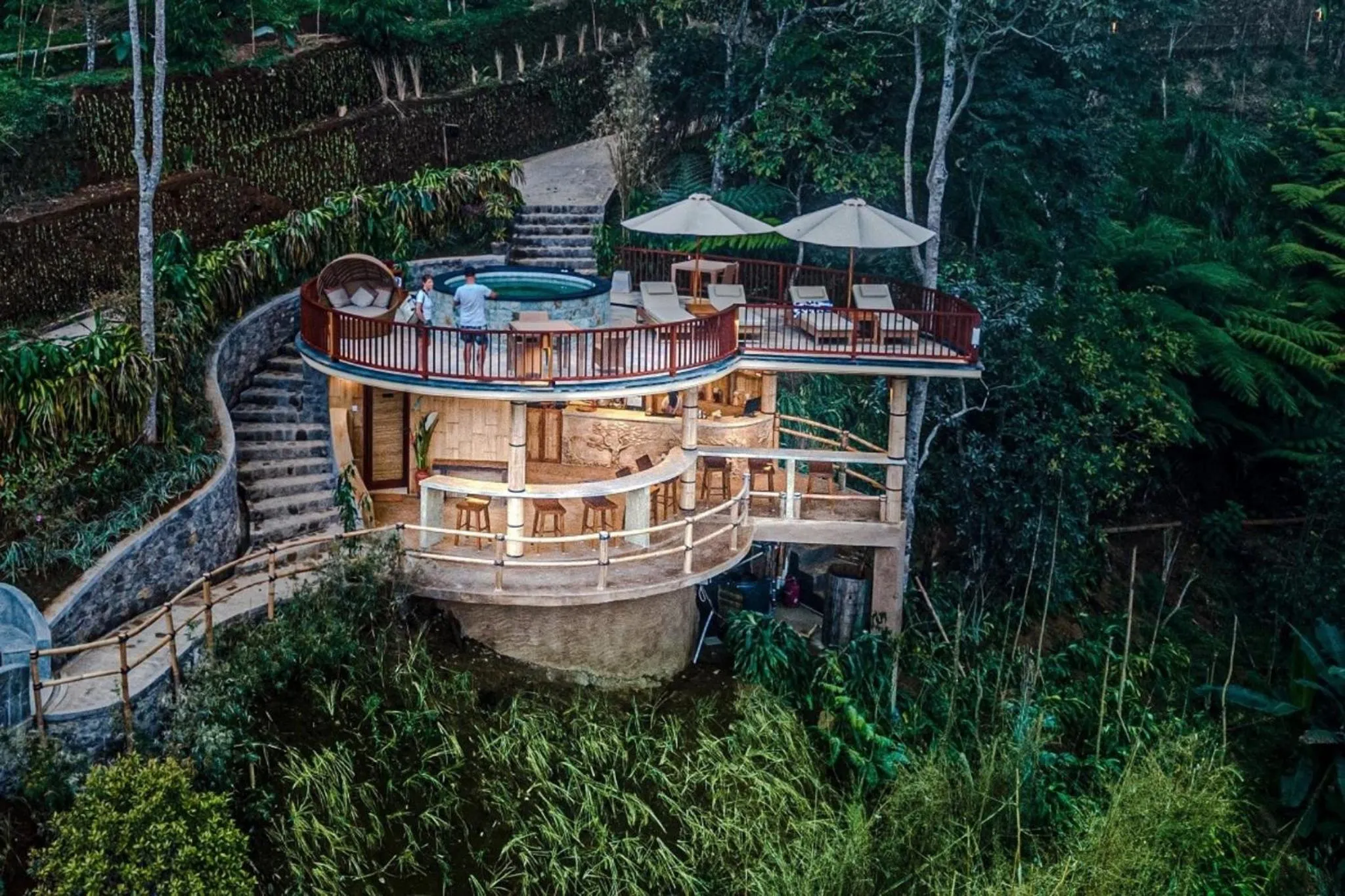 Lounge or bar in Munduk Moding Plantation Nature Resort