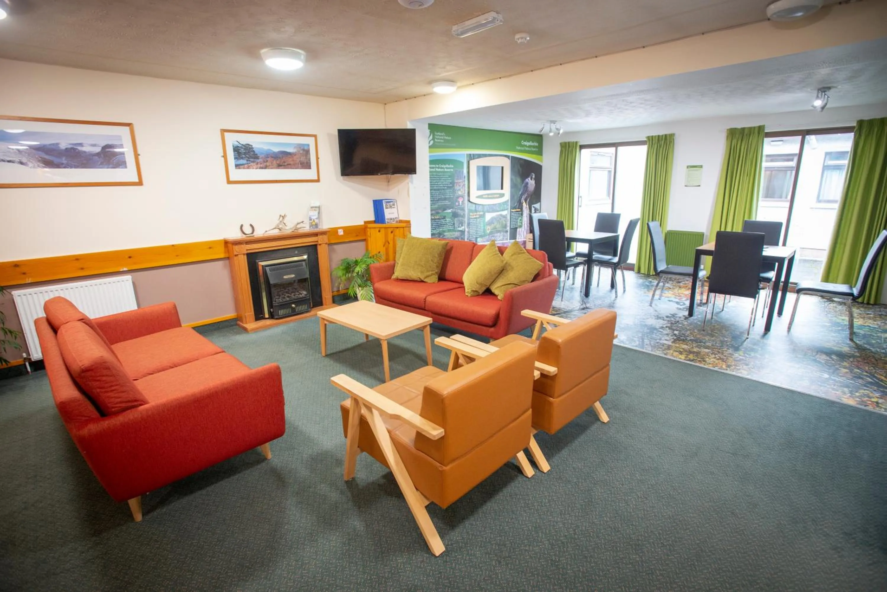 Seating area in Aviemore Youth Hostel