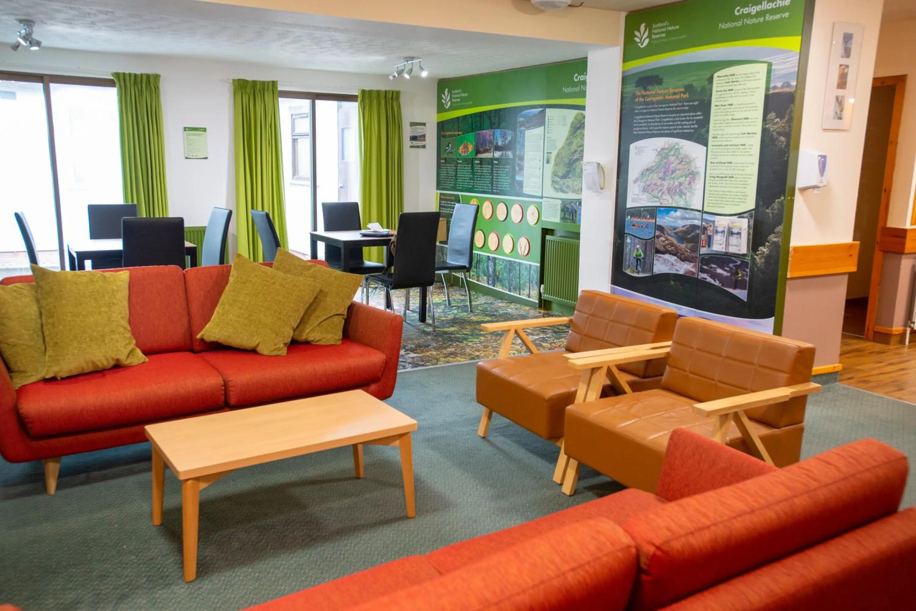 Seating area in Aviemore Youth Hostel
