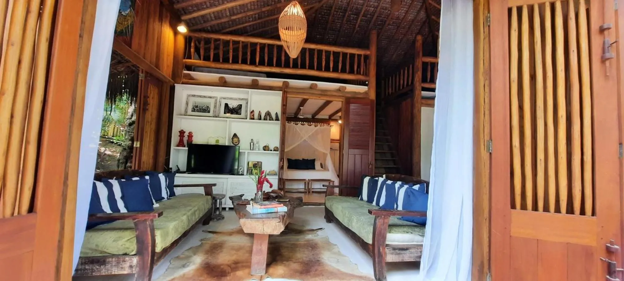 Living room in Trancoso Jungle Lodge
