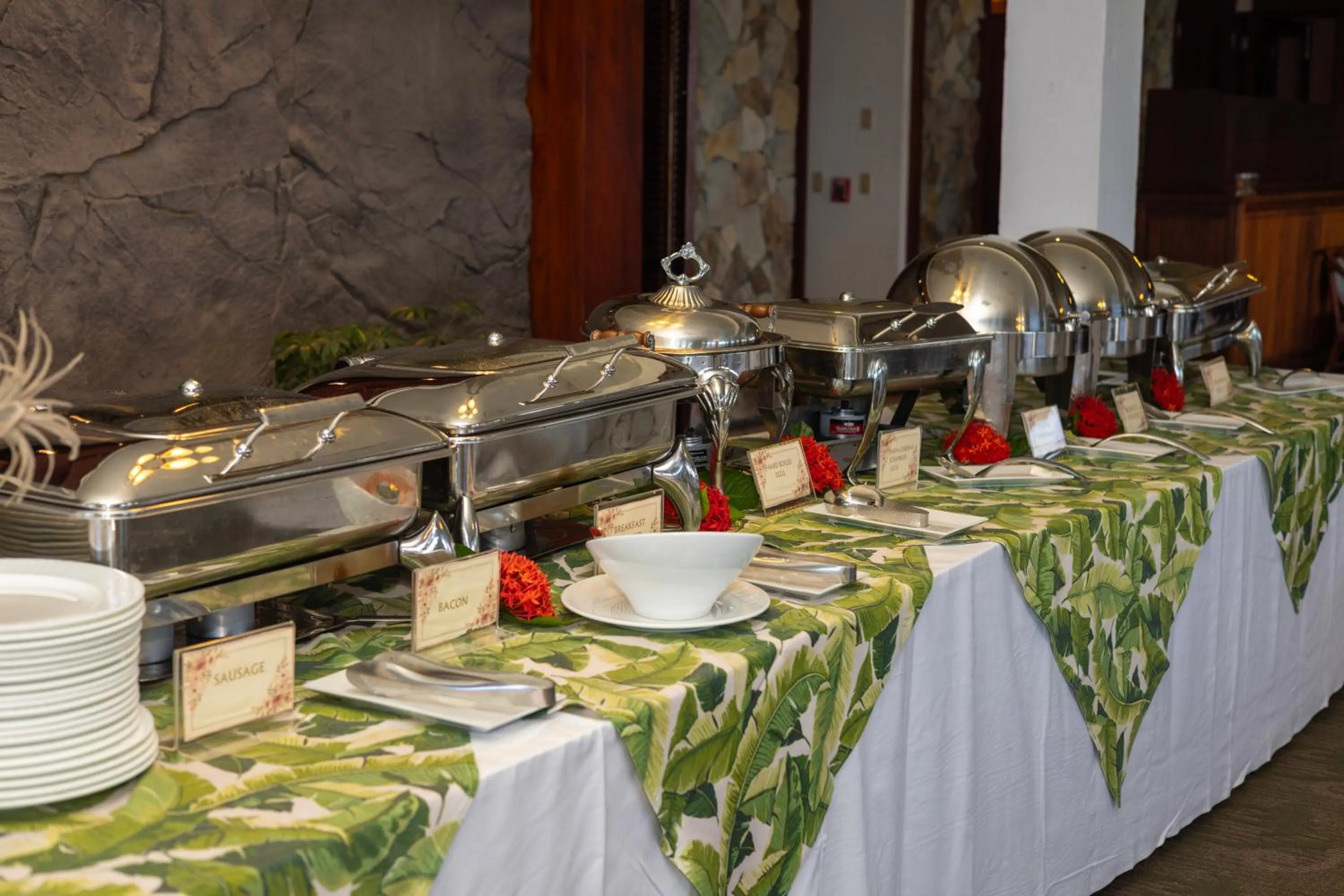 Food and drinks in The Buccaneer Beach & Golf Resort