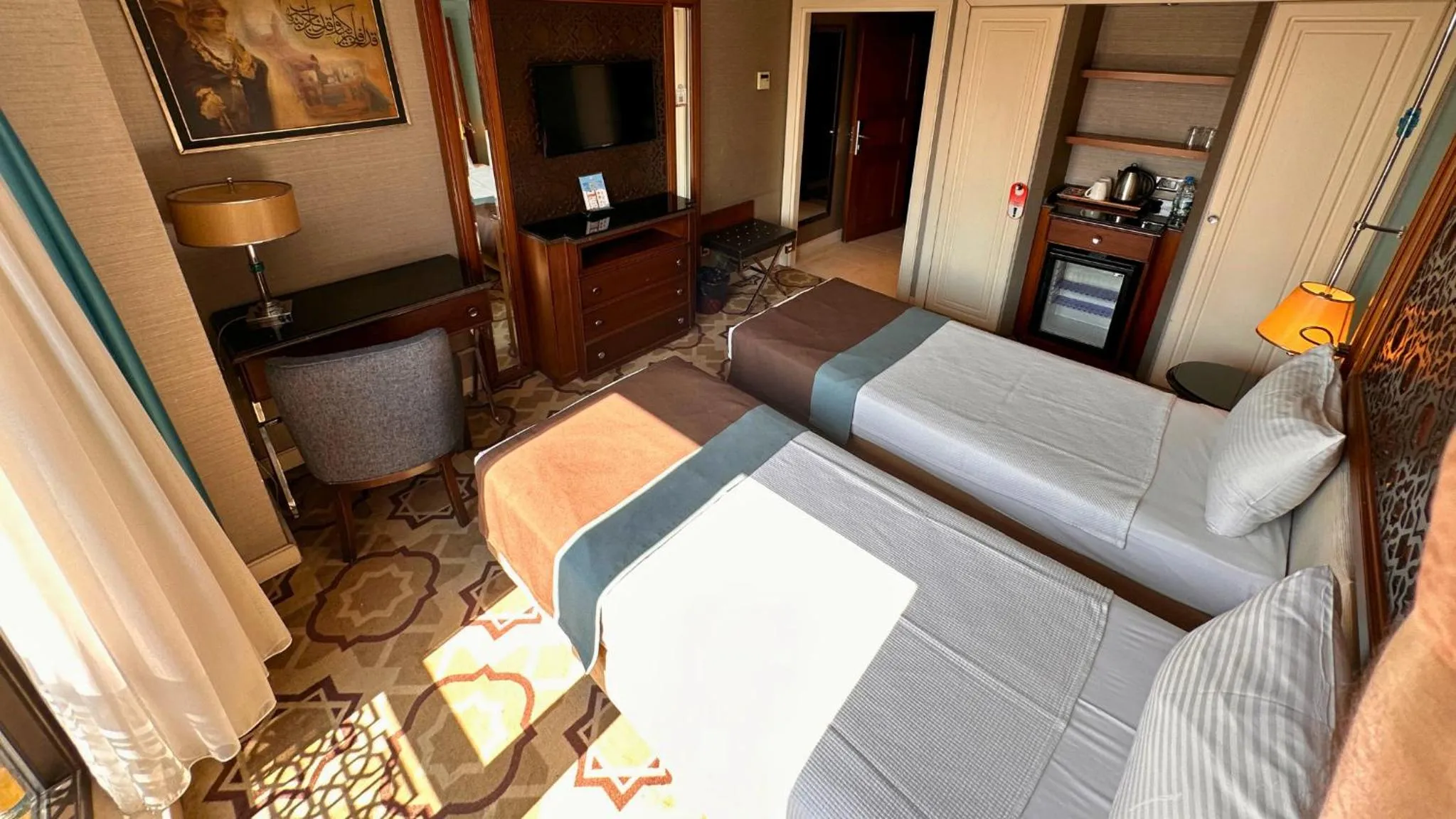 Bed in Grand Durmaz Hotel