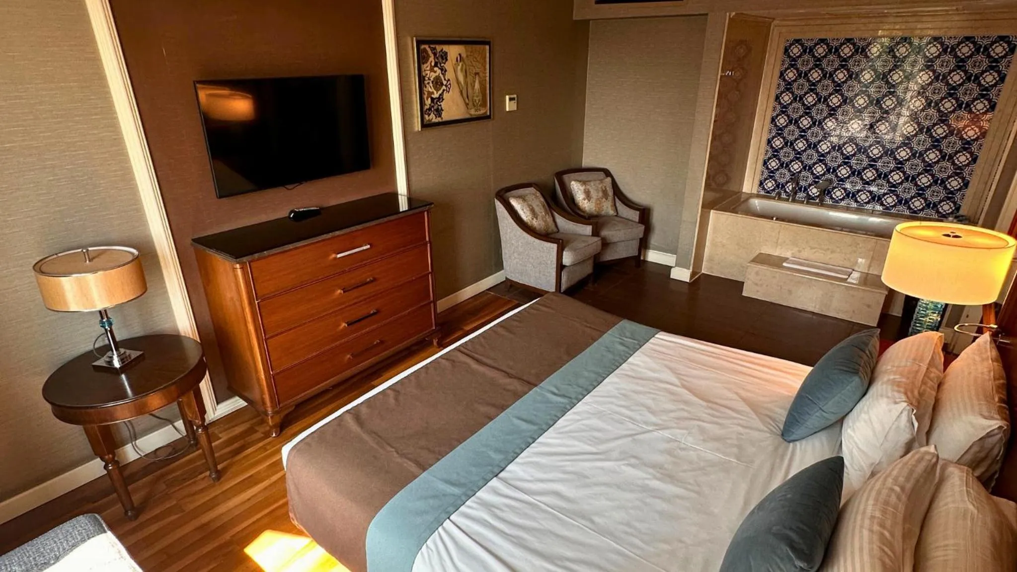 Bed in Grand Durmaz Hotel