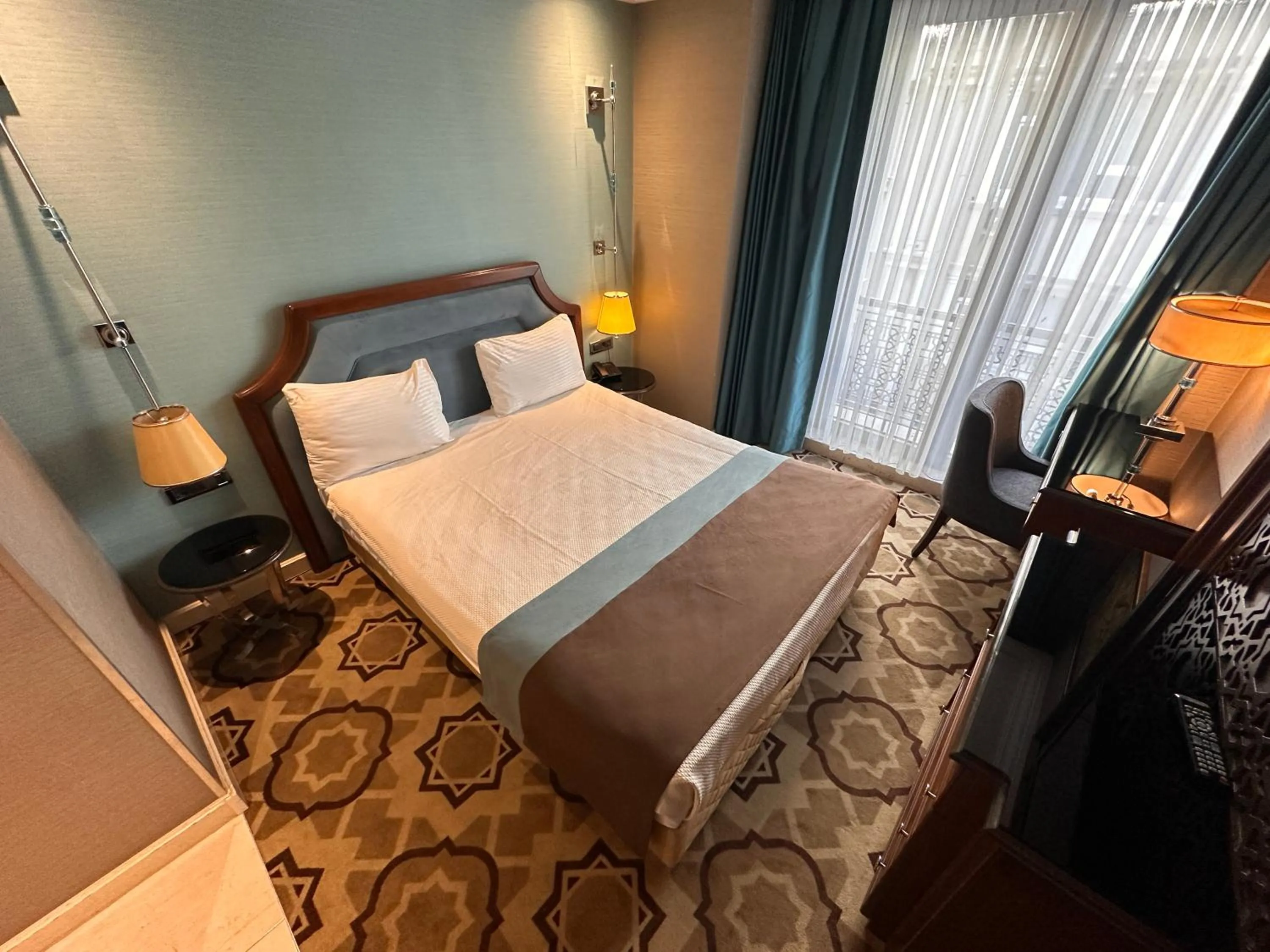 Bed in Grand Durmaz Hotel