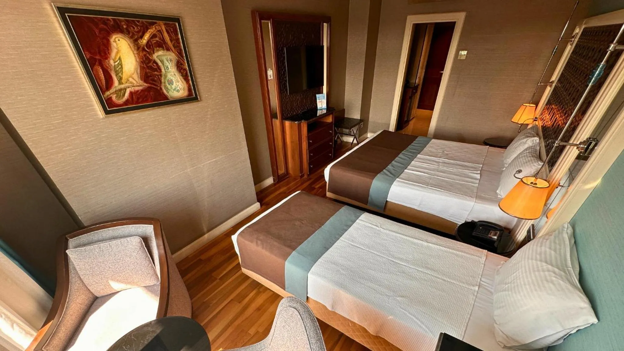 Bed in Grand Durmaz Hotel