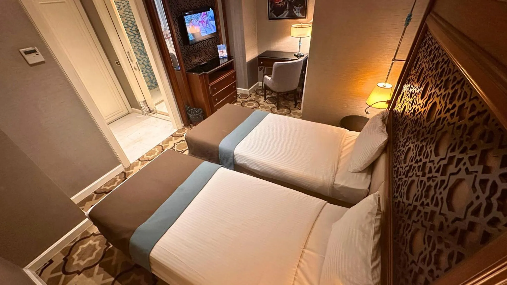 Bed in Grand Durmaz Hotel