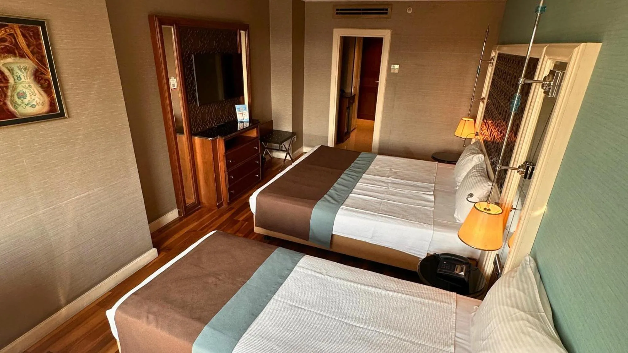 Bed in Grand Durmaz Hotel