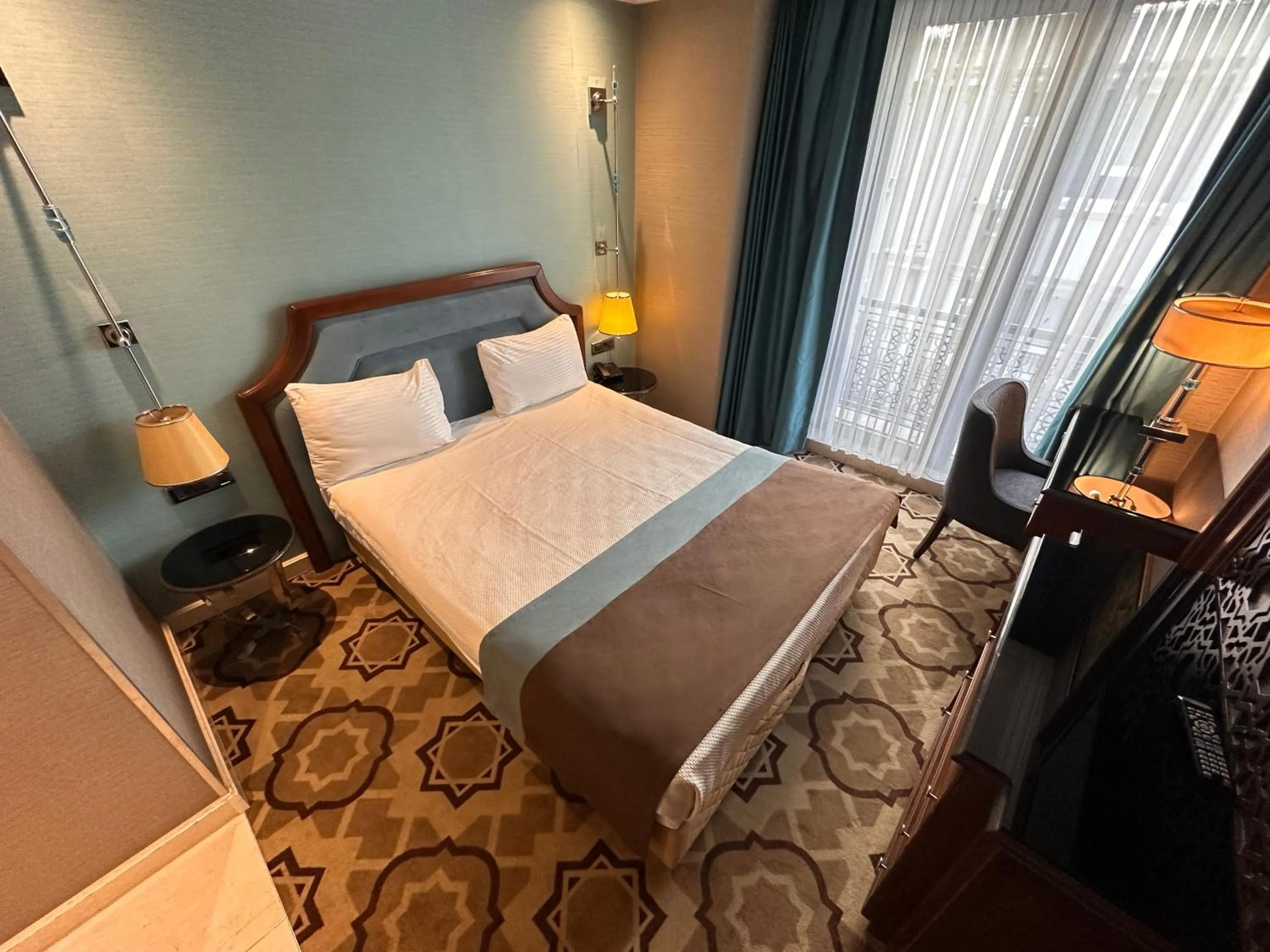 Bed in Grand Durmaz Hotel