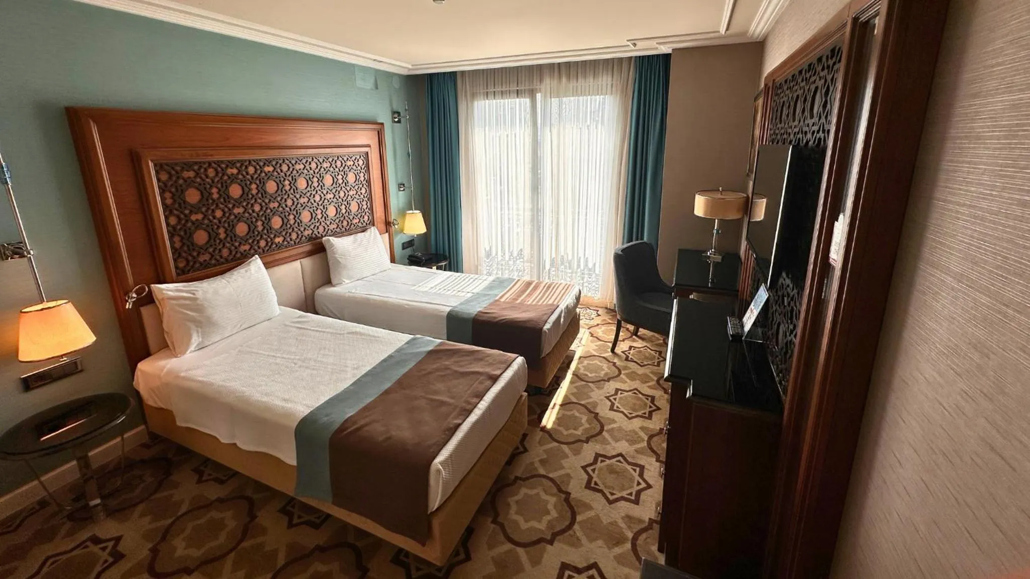 Bed in Grand Durmaz Hotel