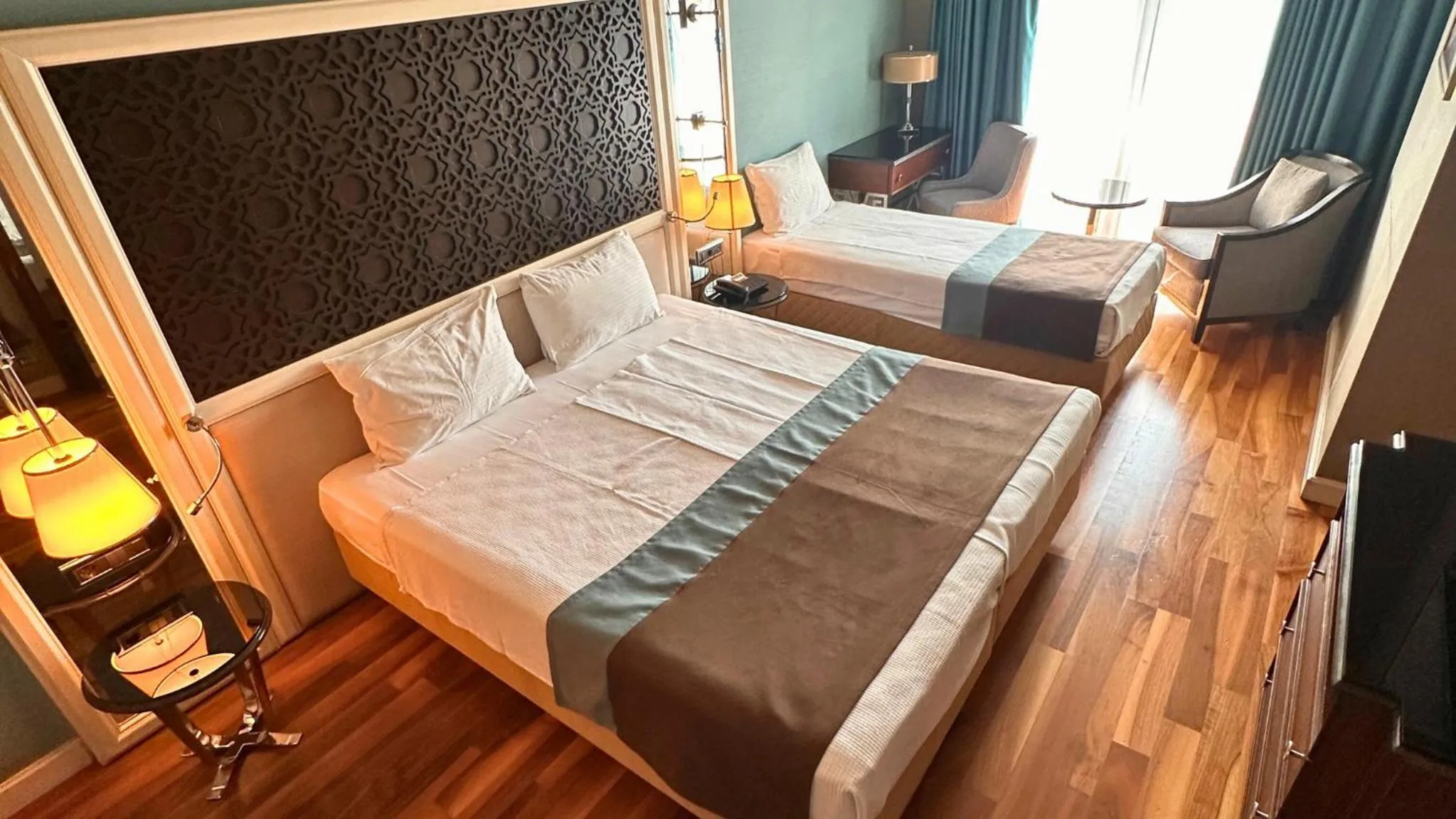 Bed in Grand Durmaz Hotel