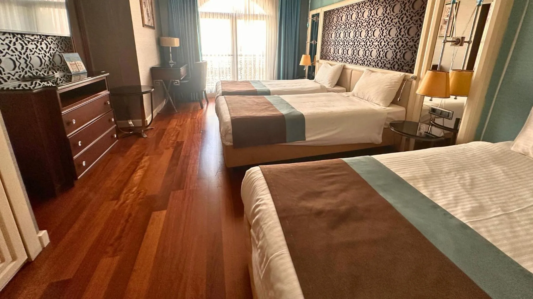 Bed in Grand Durmaz Hotel