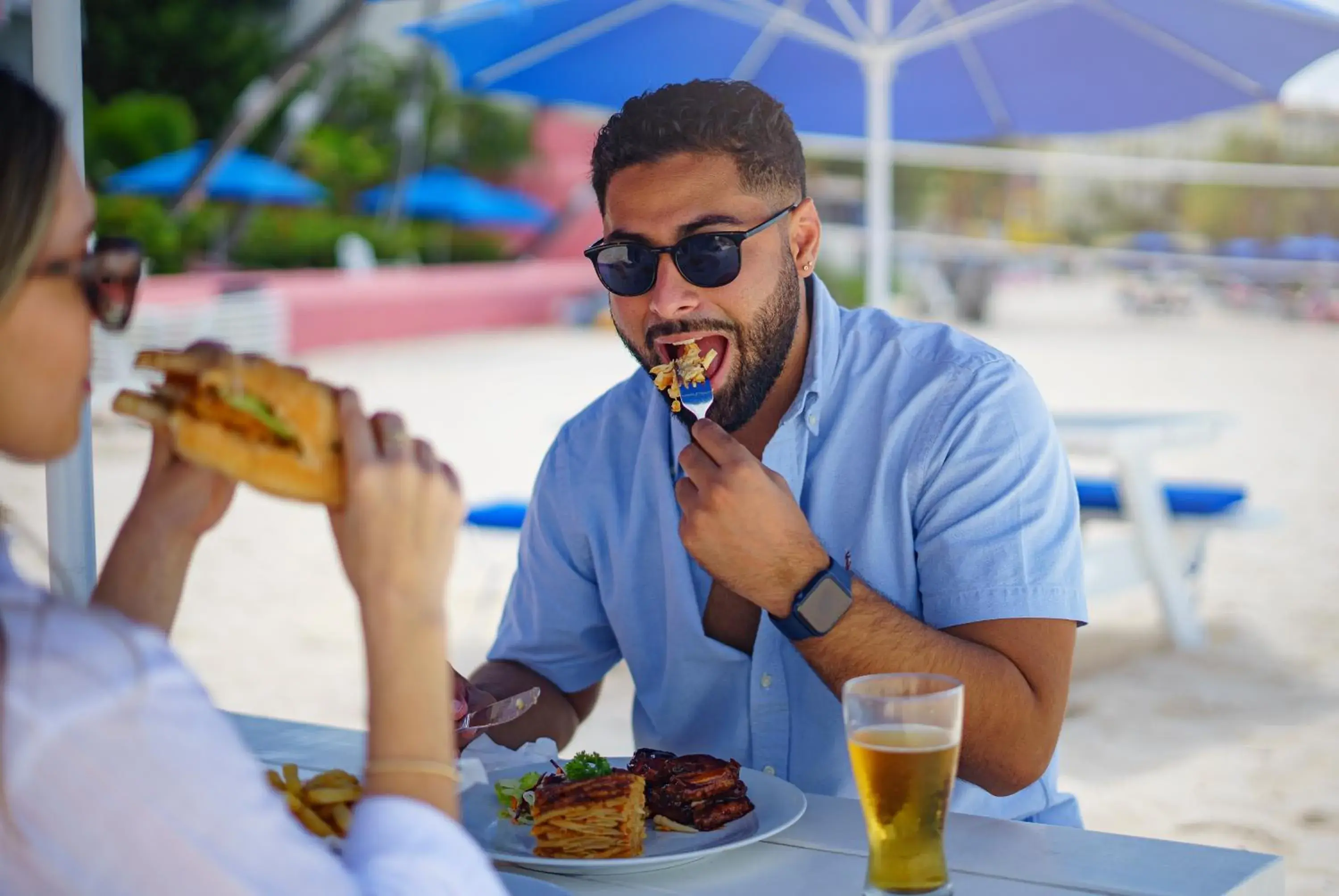 Food close-up in Southern Palms Beach Club Food close-up in Southern Palms Beach Club