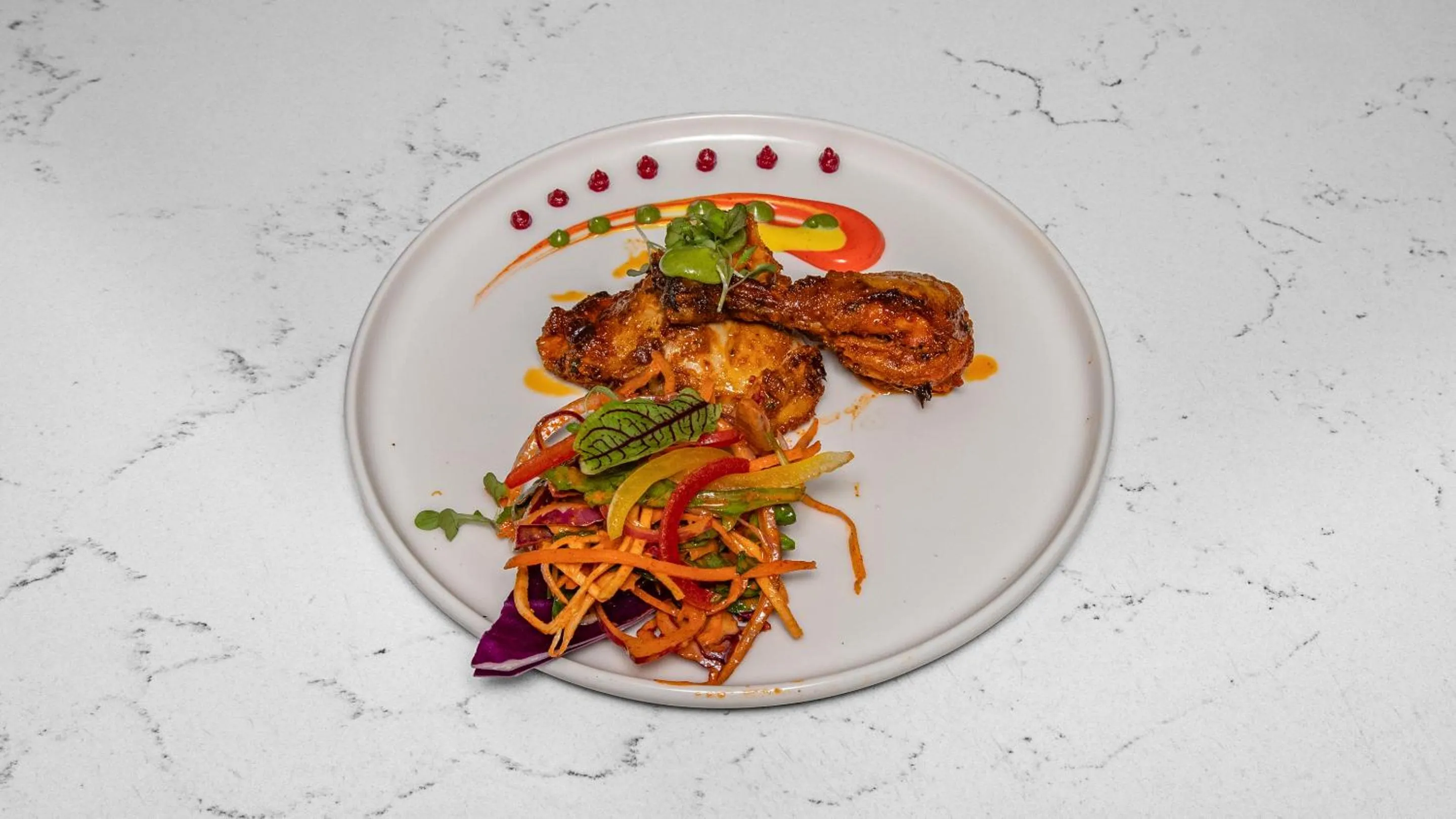 Food in The Strand Hotel, the former residence of Oscar Wilde