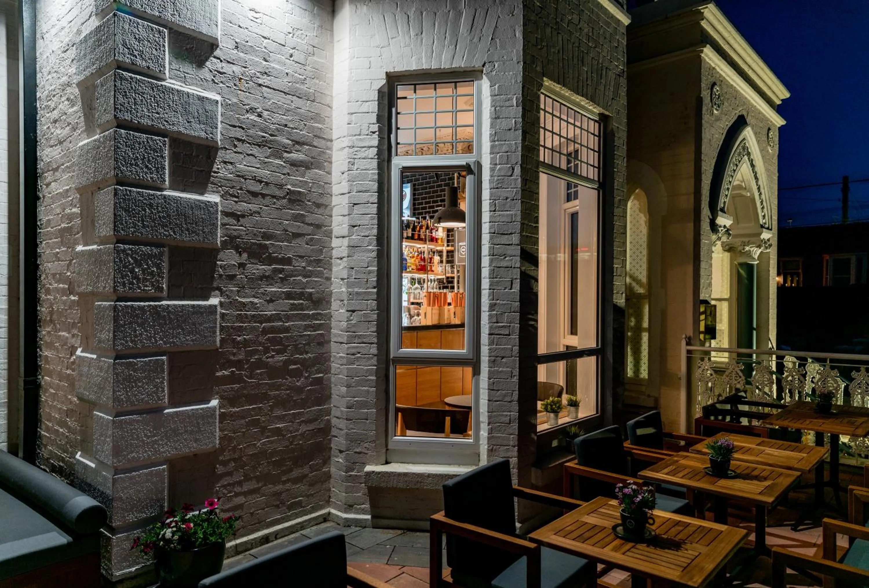 Seating area in The Strand Hotel, the former residence of Oscar Wilde