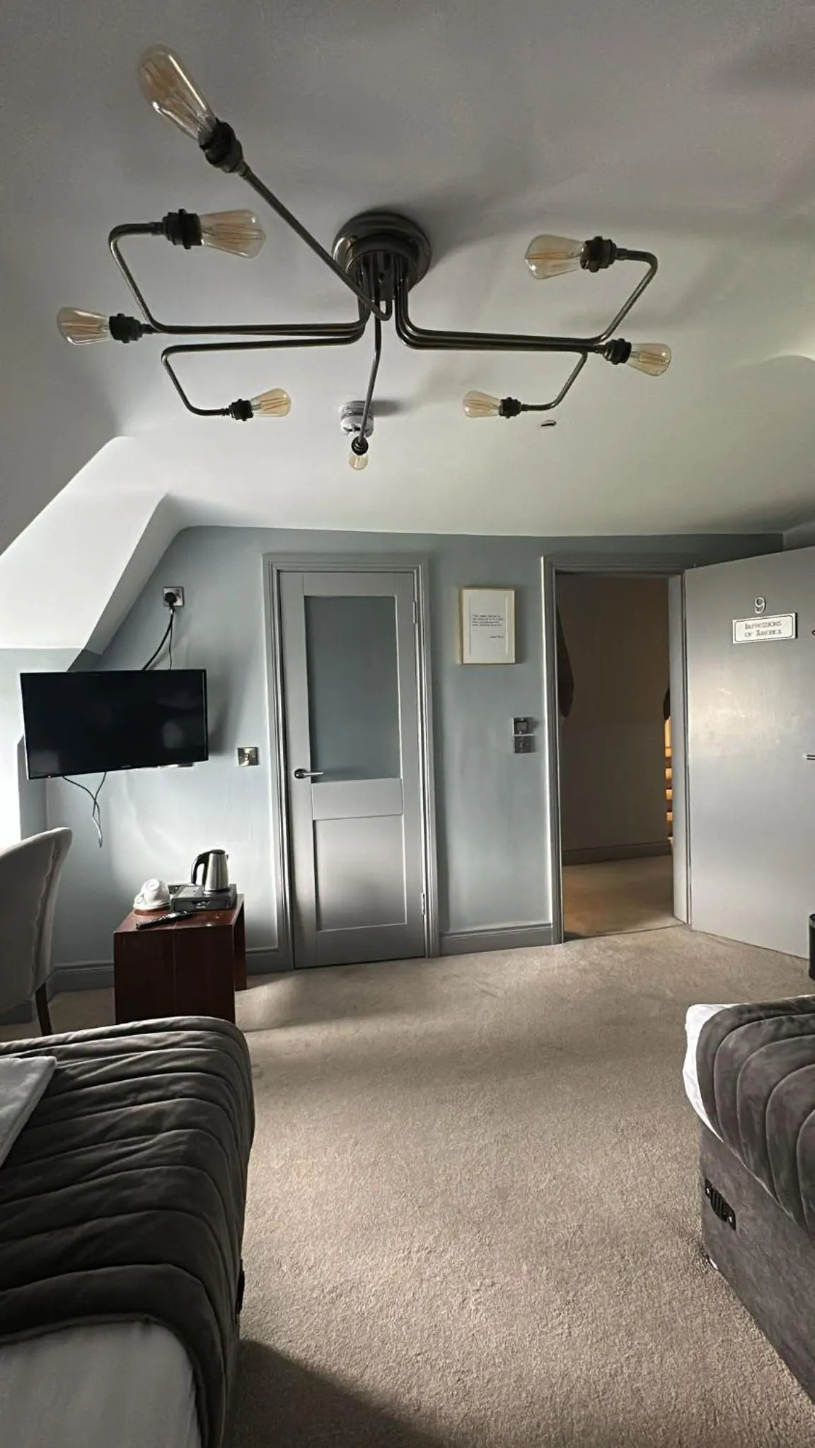 Bedroom in The Strand Hotel, the former residence of Oscar Wilde