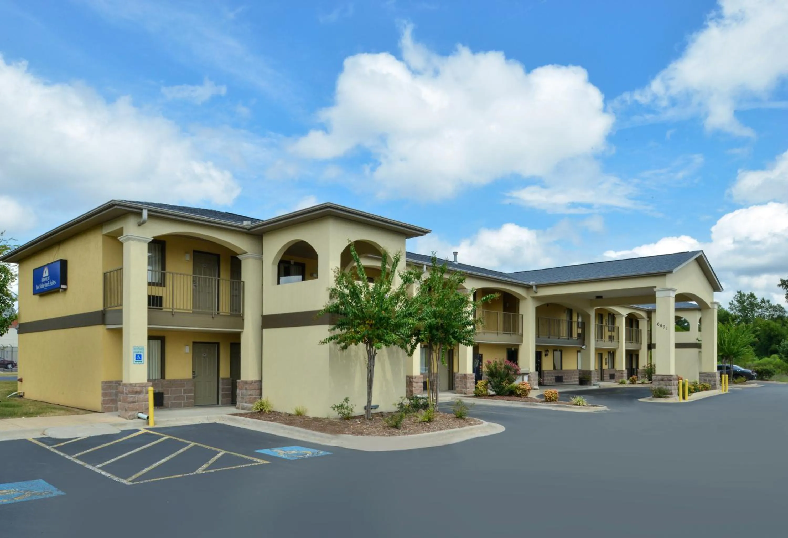 Property building in Americas Best Value Inn and Suites Little Rock