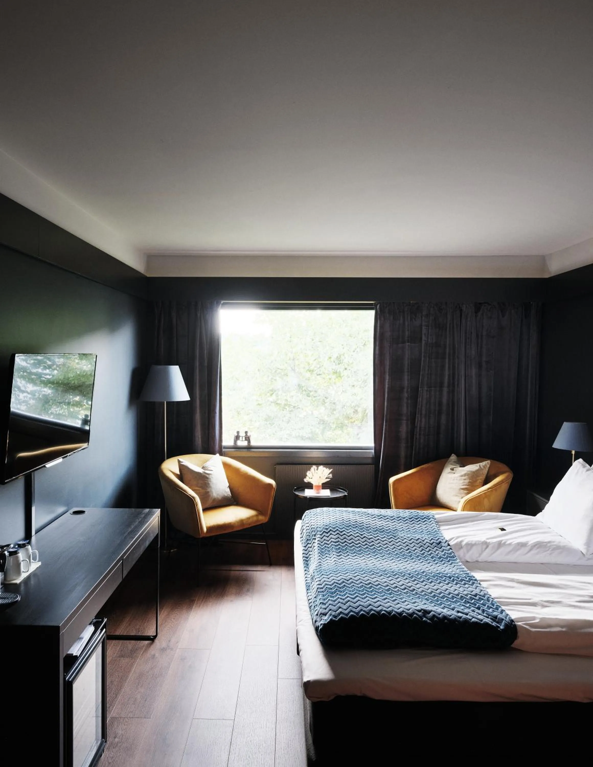 Bed in Oscarsborg Castle Hotel & Resort