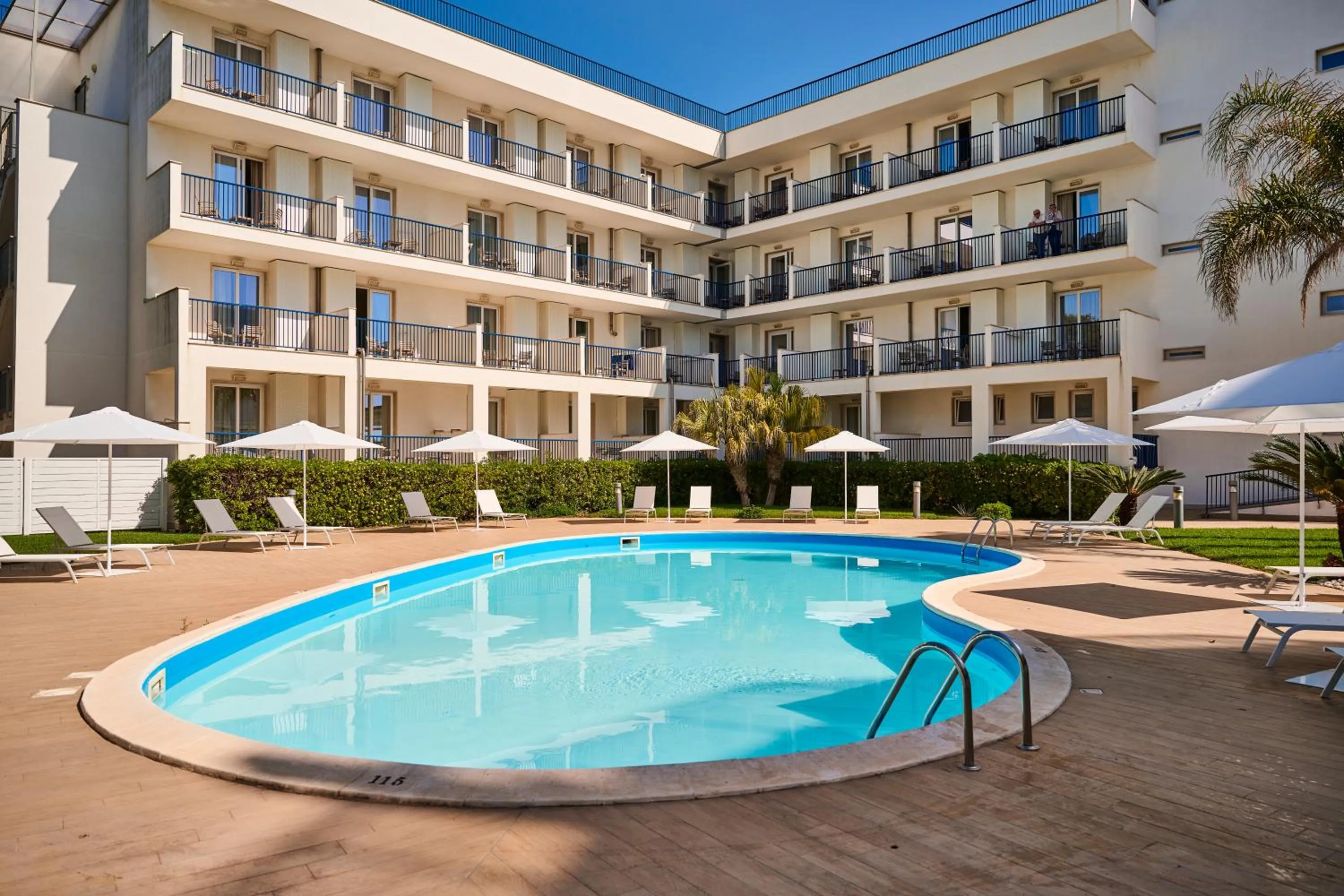 Pool view in Ticho's Greenblu Hotel