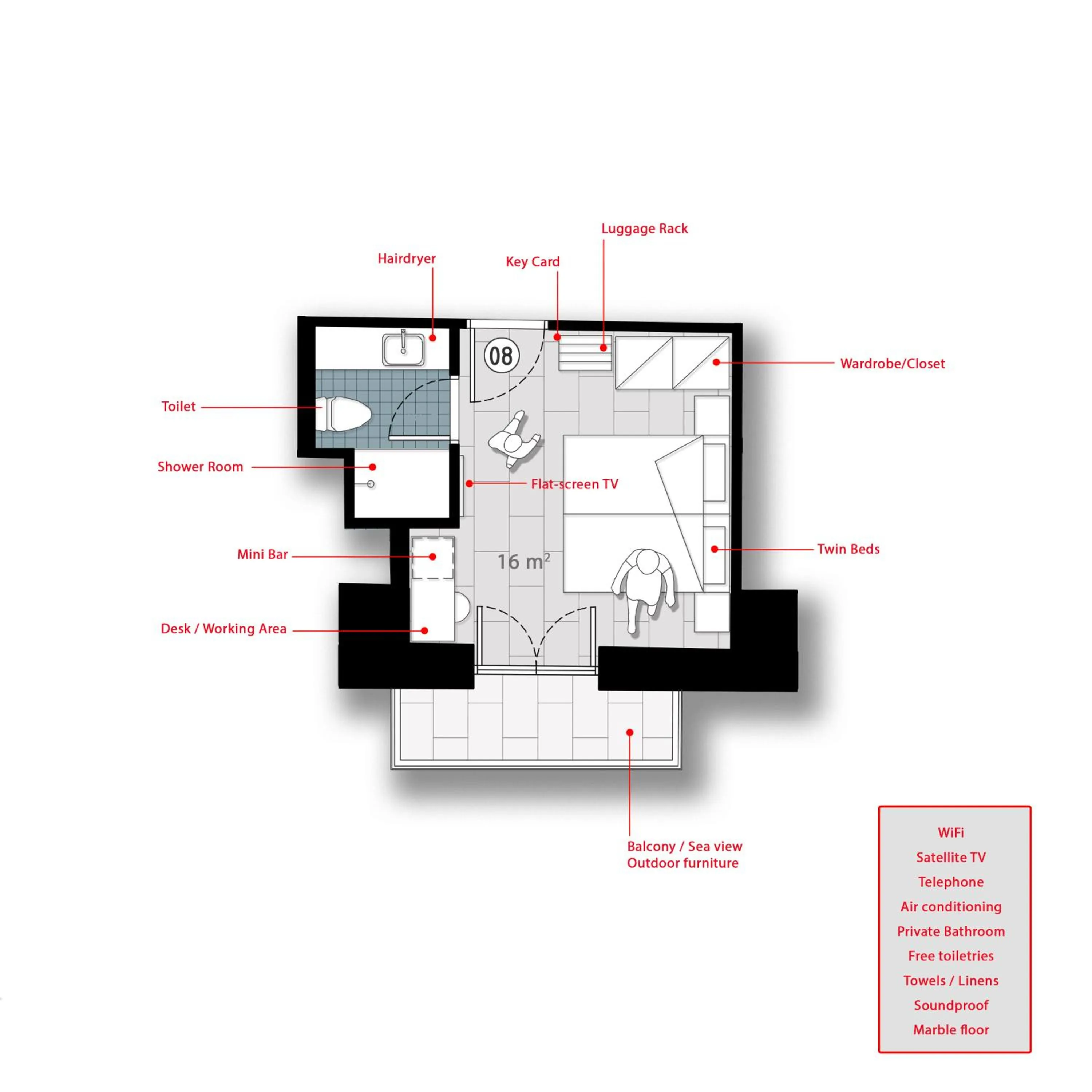 Photo of the whole room in Chios City Inn