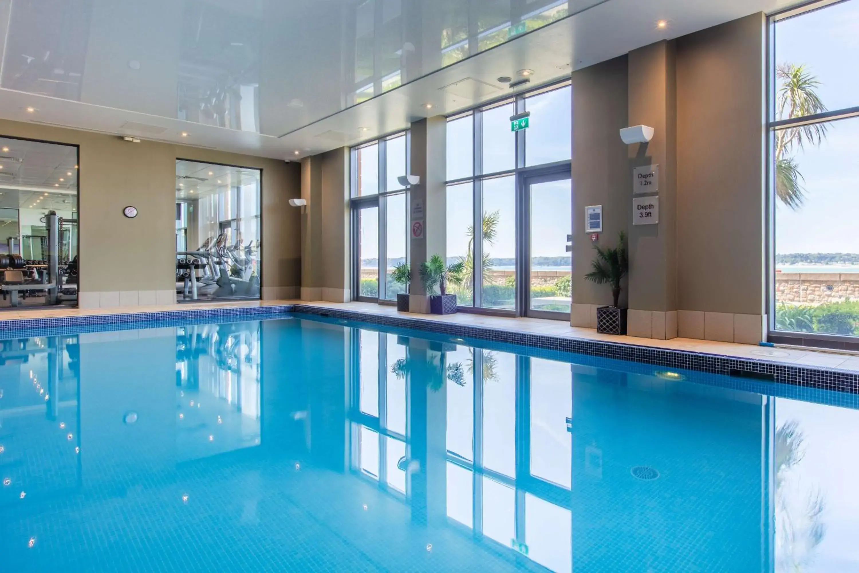 Pool view in Radisson Blu Waterfront Hotel, Jersey Pool view in Radisson Blu Waterfront Hotel, Jersey