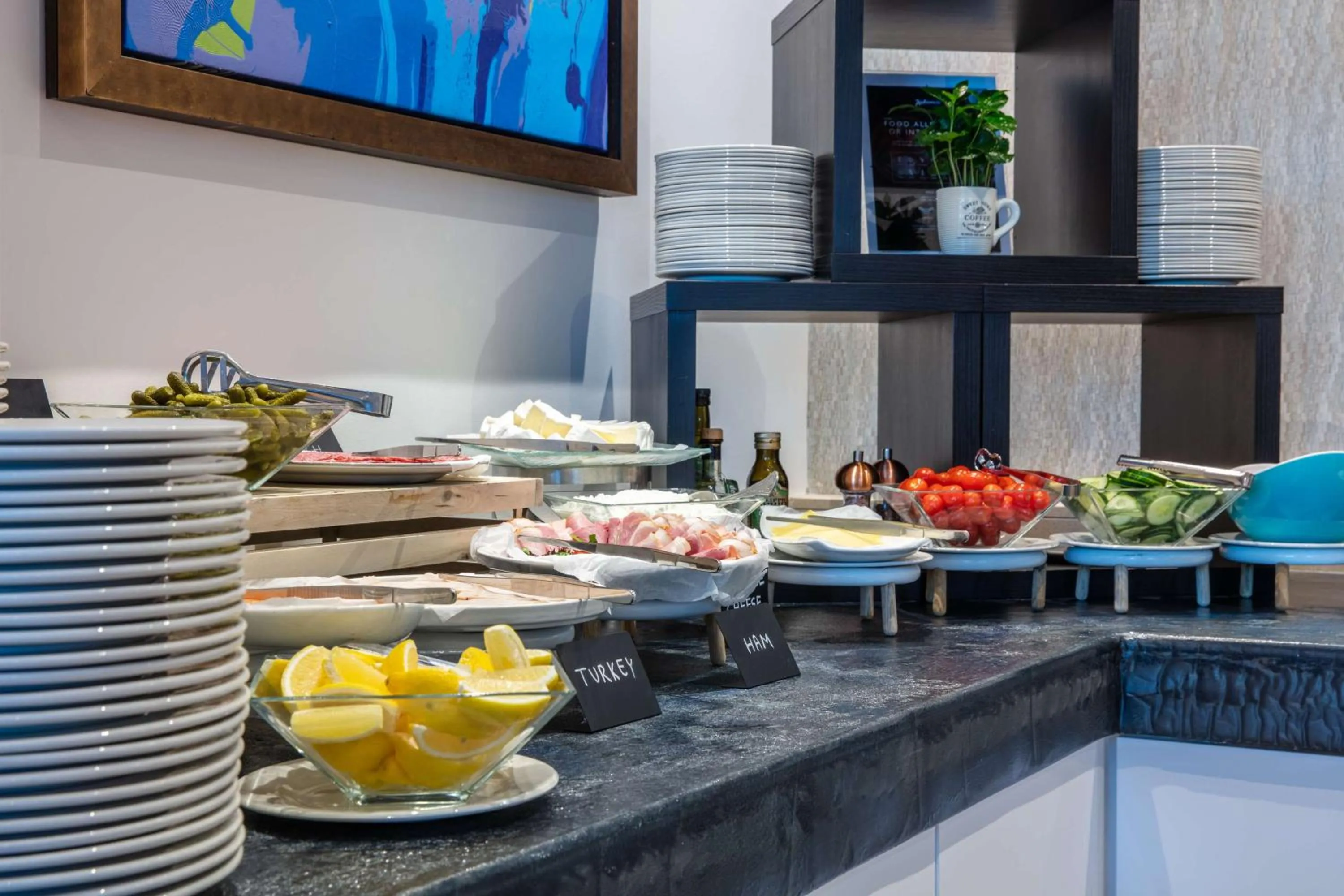 Breakfast in Radisson Blu Waterfront Hotel, Jersey