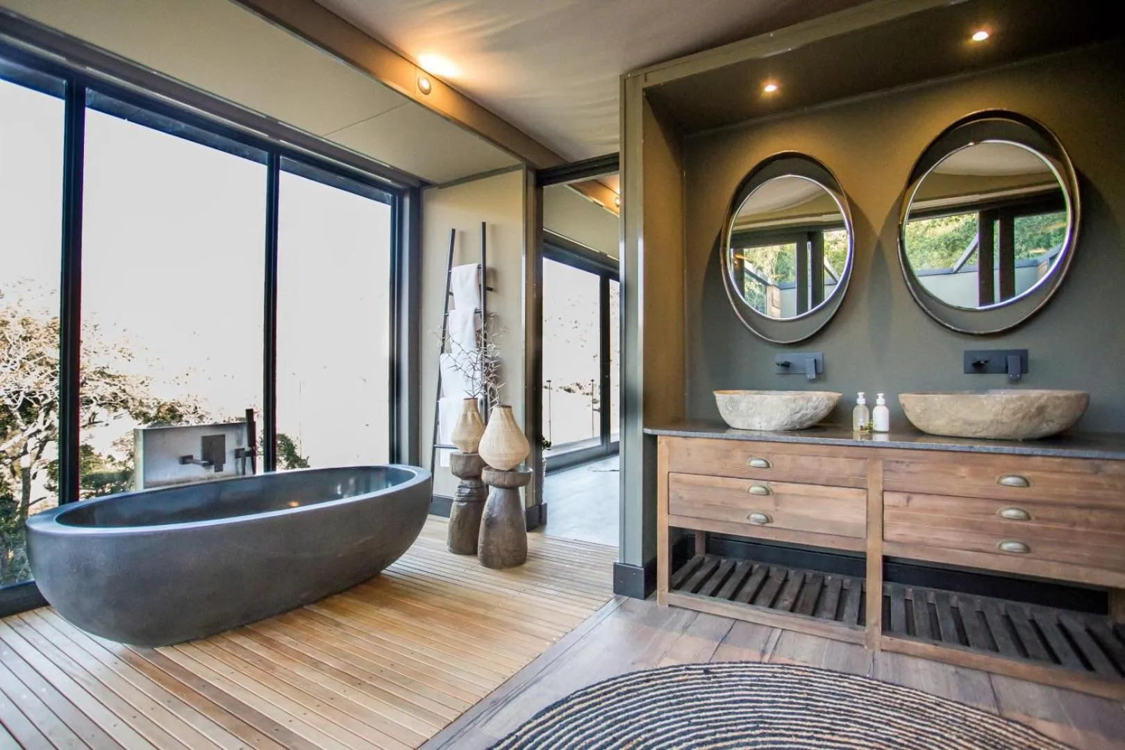 Bathroom in Botlierskop Tented Lodge