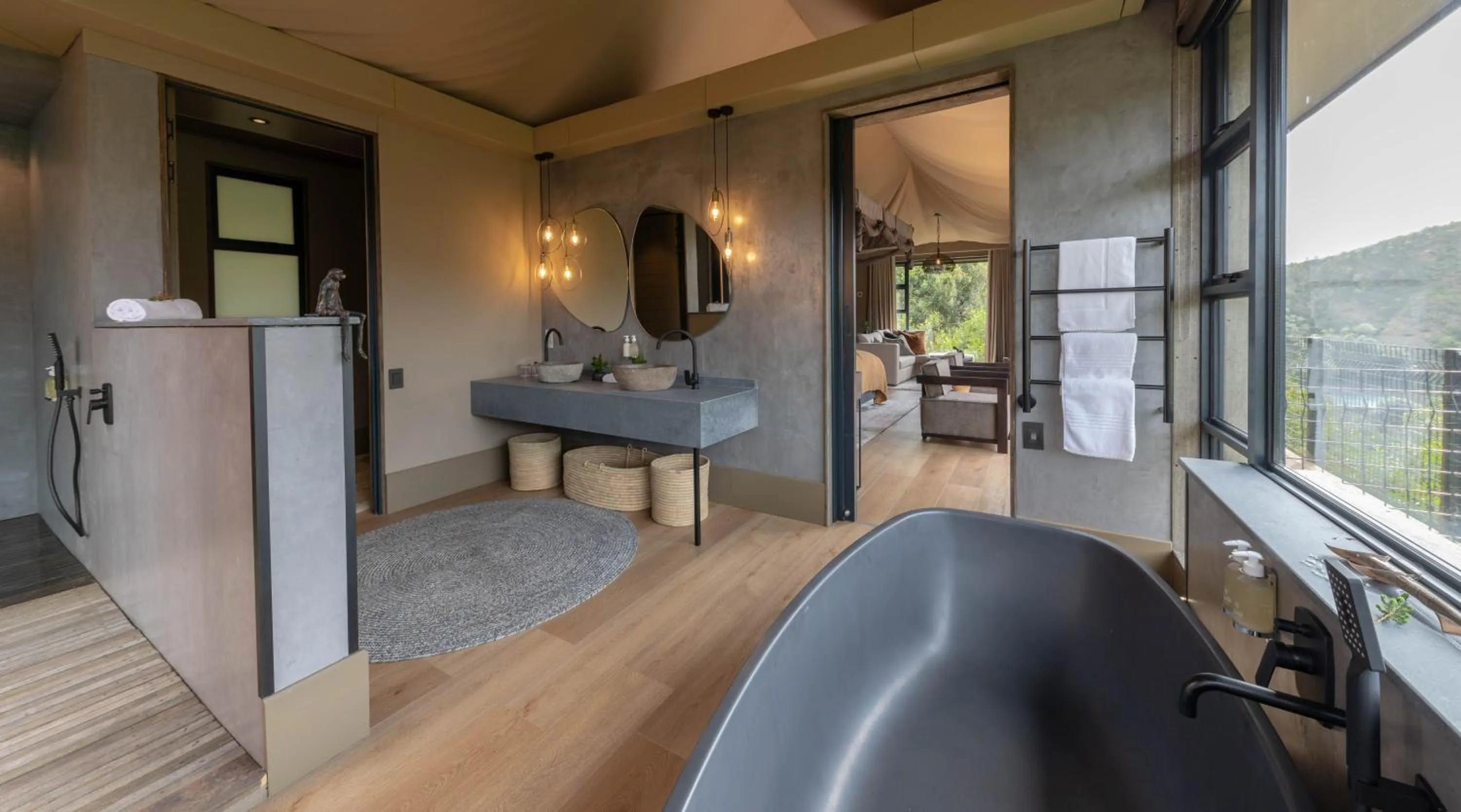 Bathroom in Botlierskop Tented Lodge