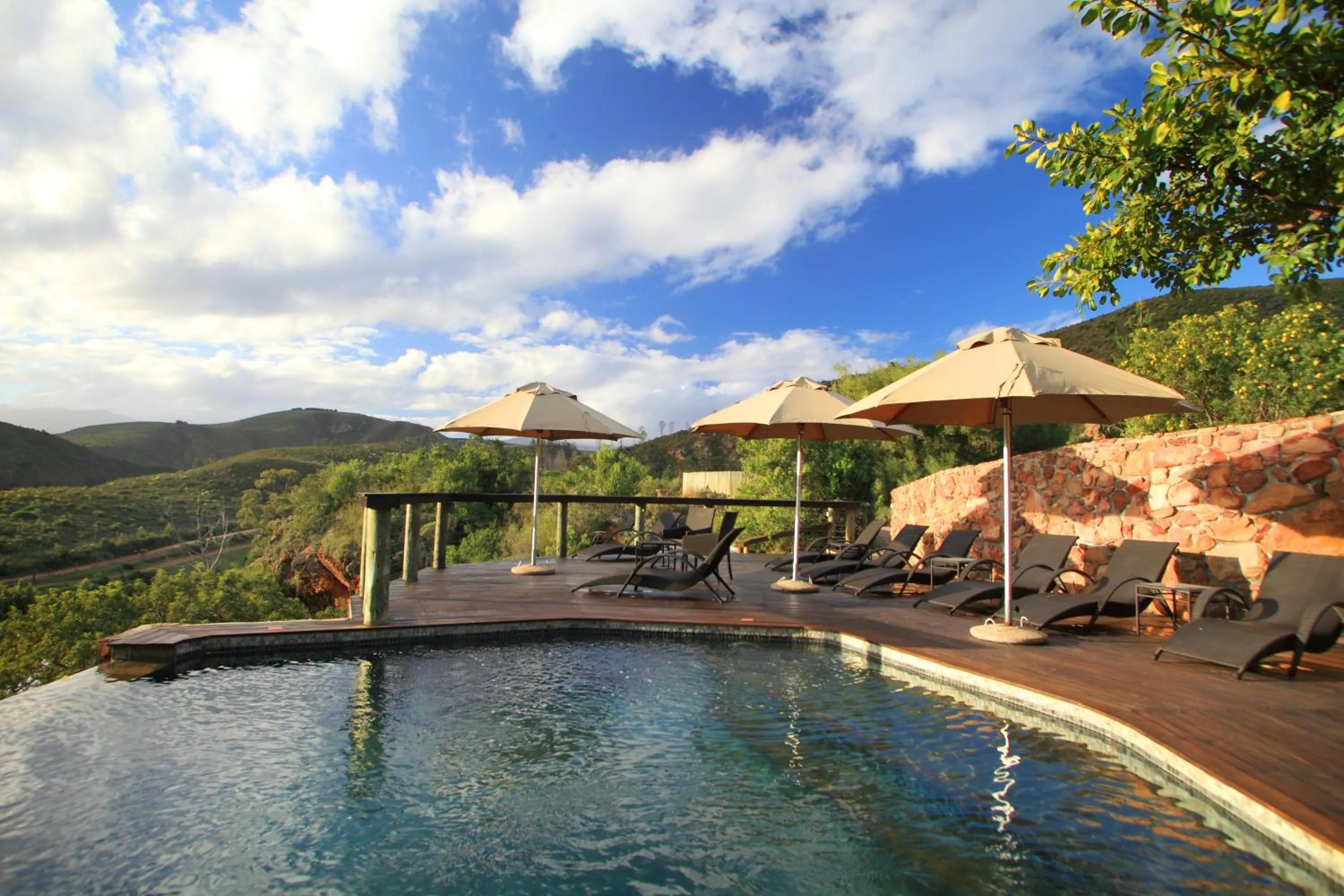 Swimming pool in Botlierskop Tented Lodge